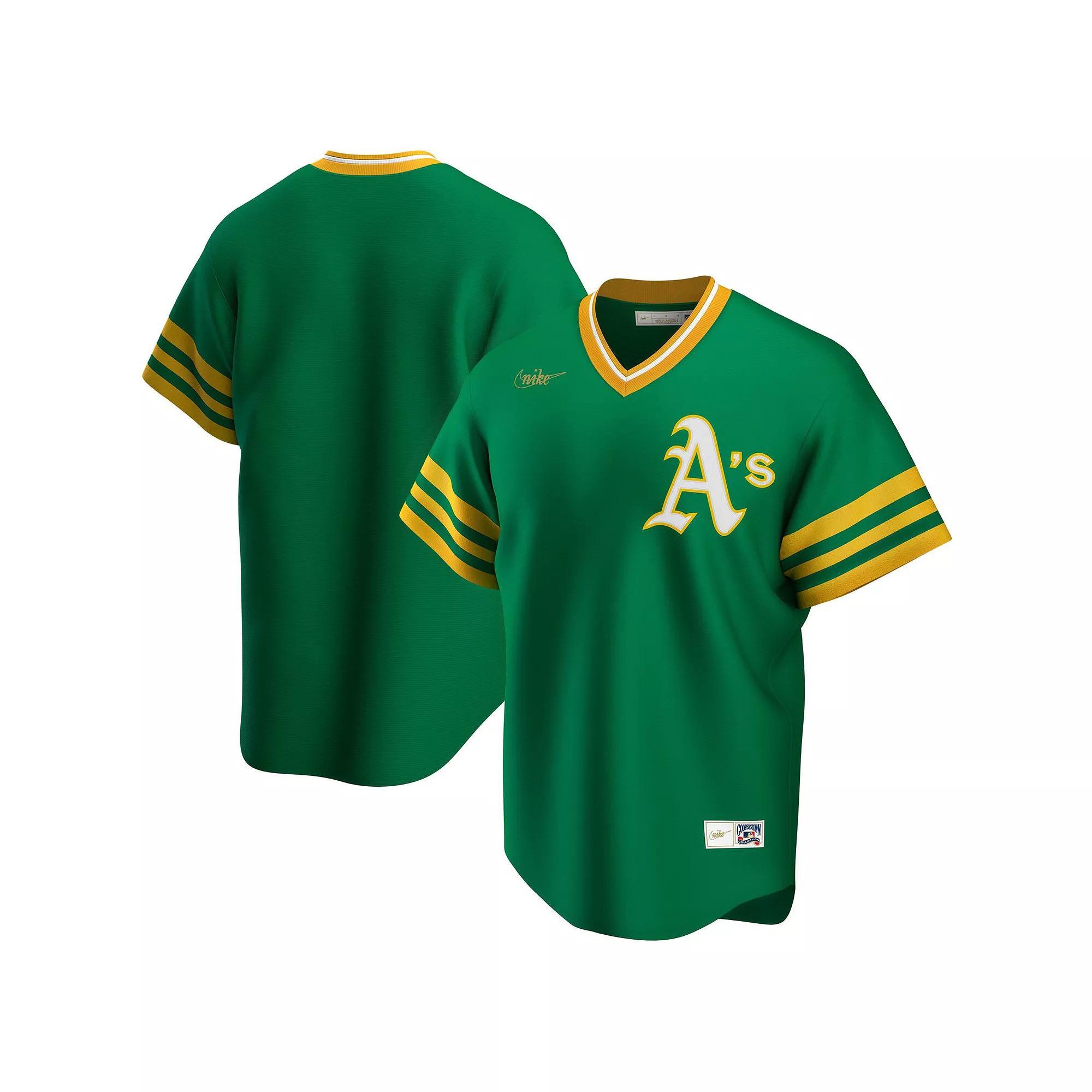 Men's Nike Kelly Green Oakland Athletics Road Cooperstown Collection Team Jersey, Size: Medium Product Image