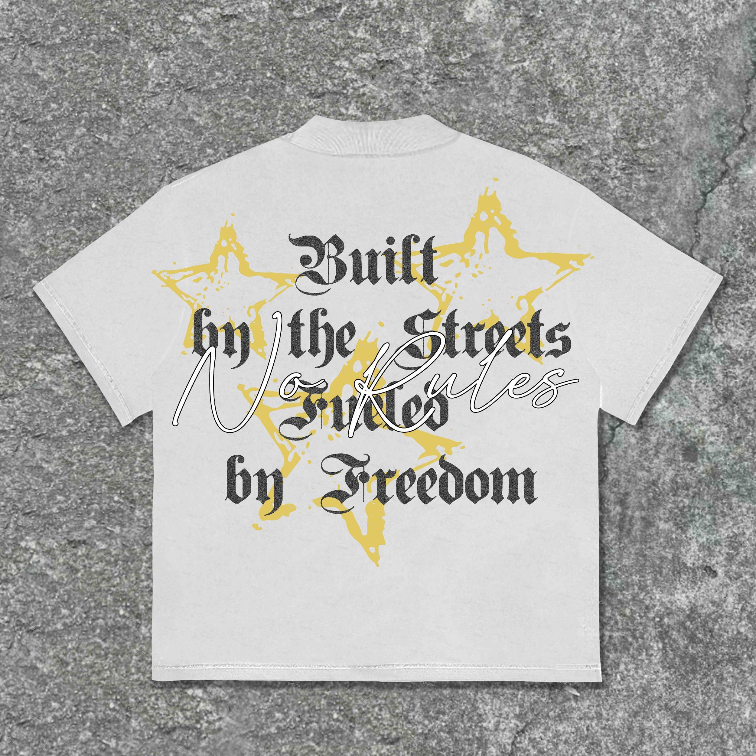 Street Expression Attitude Get Money Cotton T-Shirt Product Image