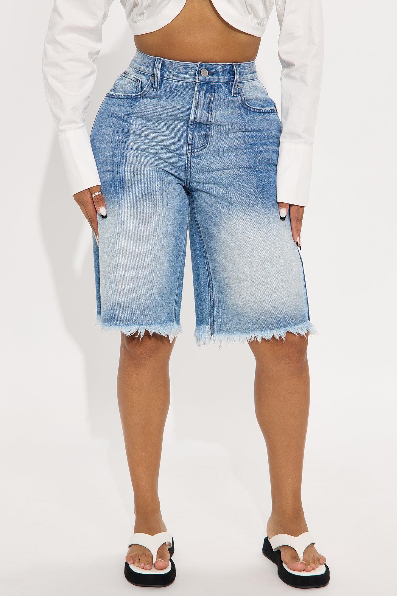 La Jolla Denim Jorts - Medium Blue Wash Product Image