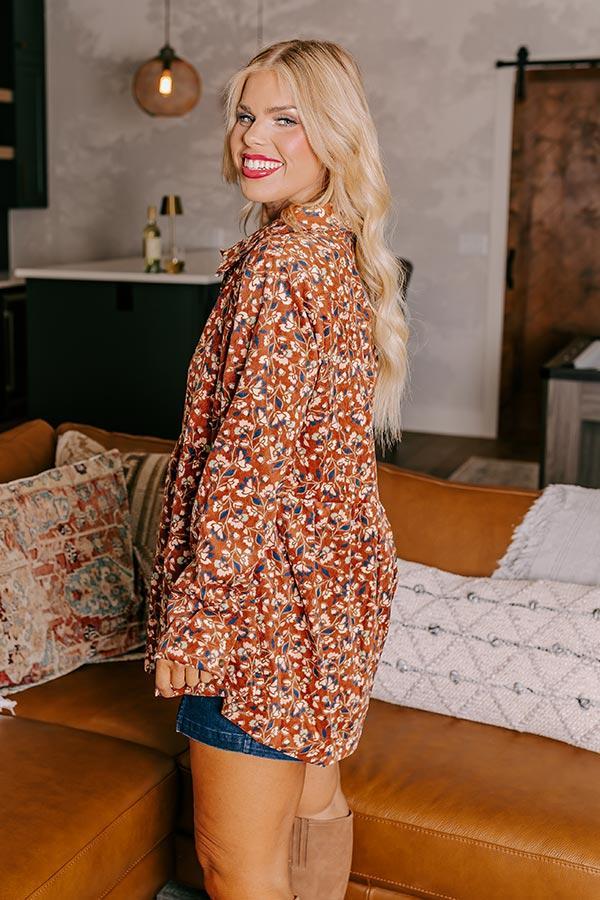 Dare To Dream Floral Button Up Curves Product Image