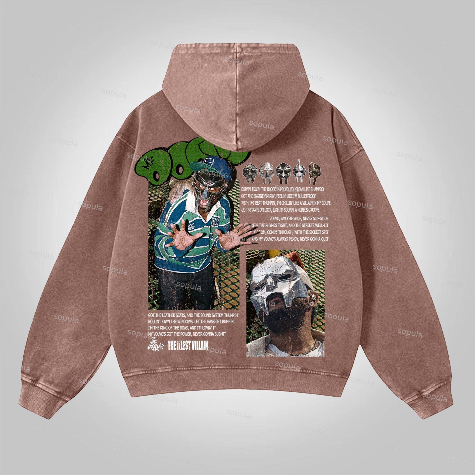 Sopula Virgin Mary Praying Faith Graphic Washed Hoodies Product Image