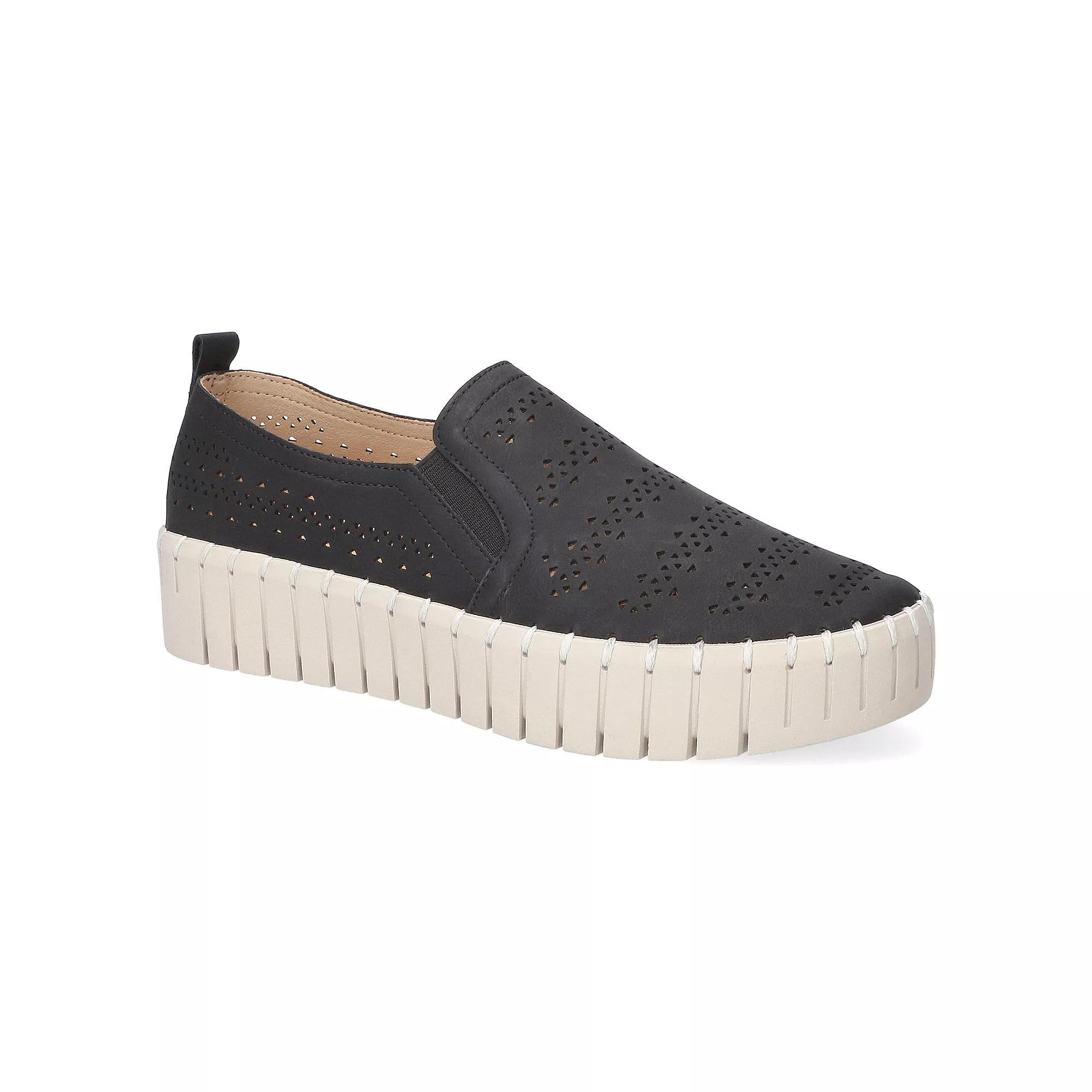 Peppy by Easy Street Women's Platform Sneakers, Size: 7.5, Black Product Image