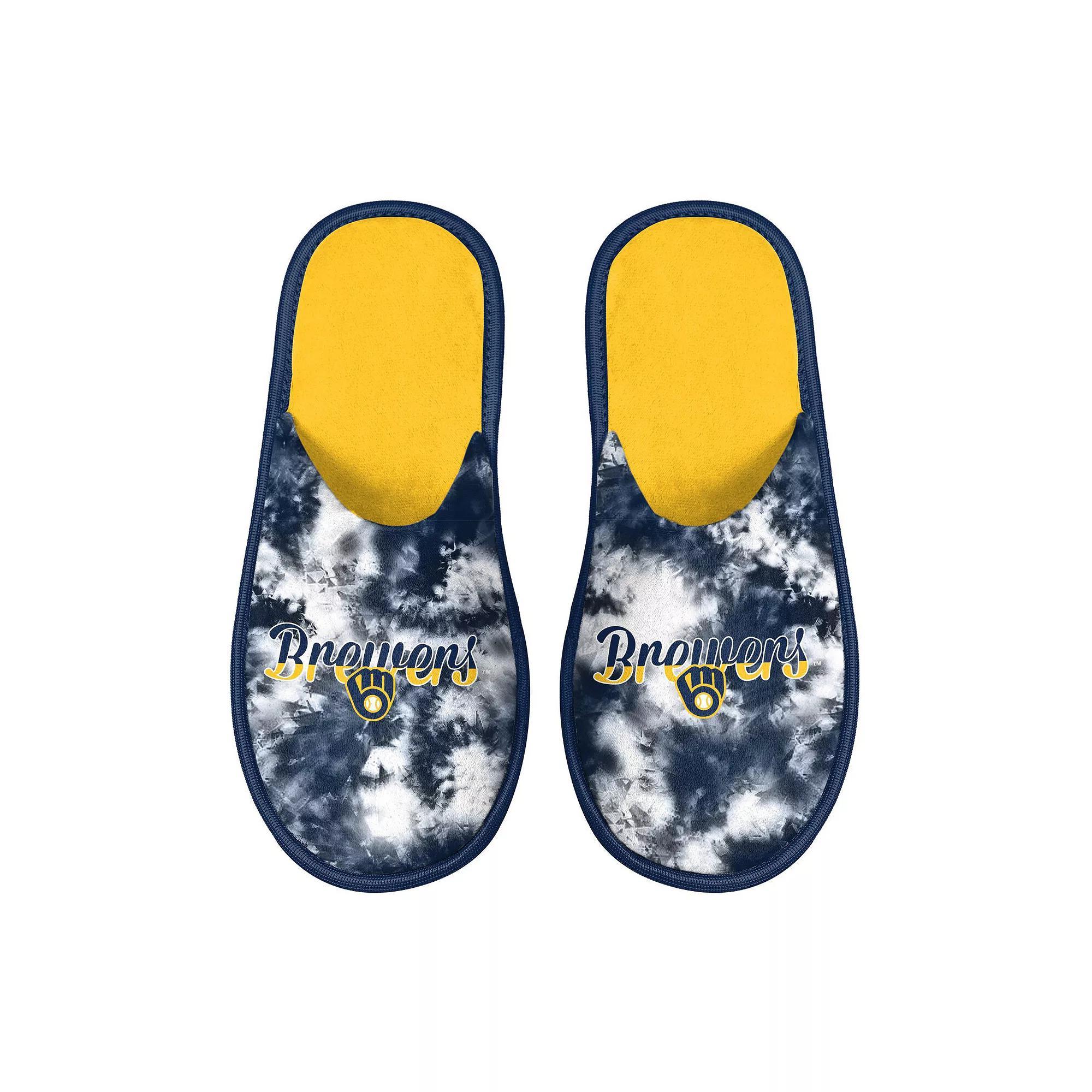 Women's FOCO Milwaukee Brewers Team Scuff Slide Slippers, Size: XL, Blue Product Image