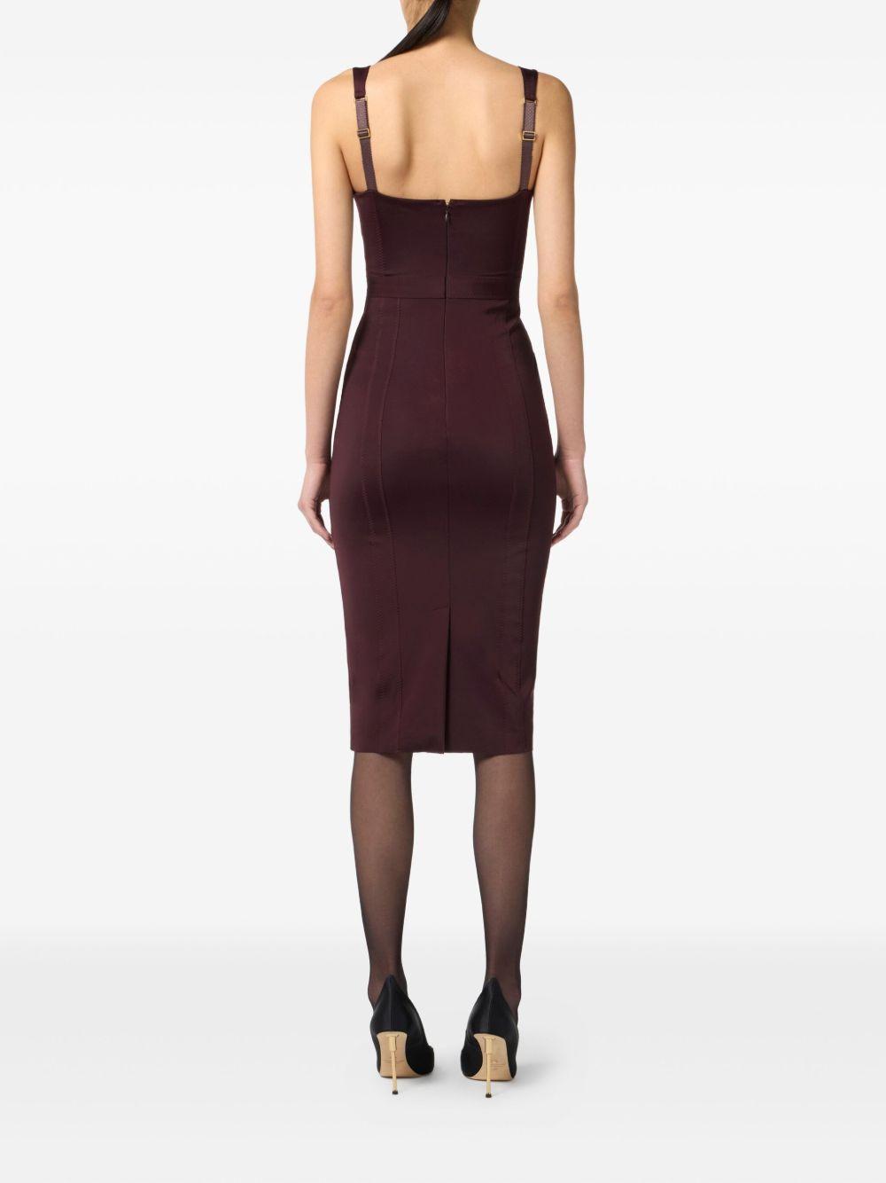 bustier panelled midi dress Product Image