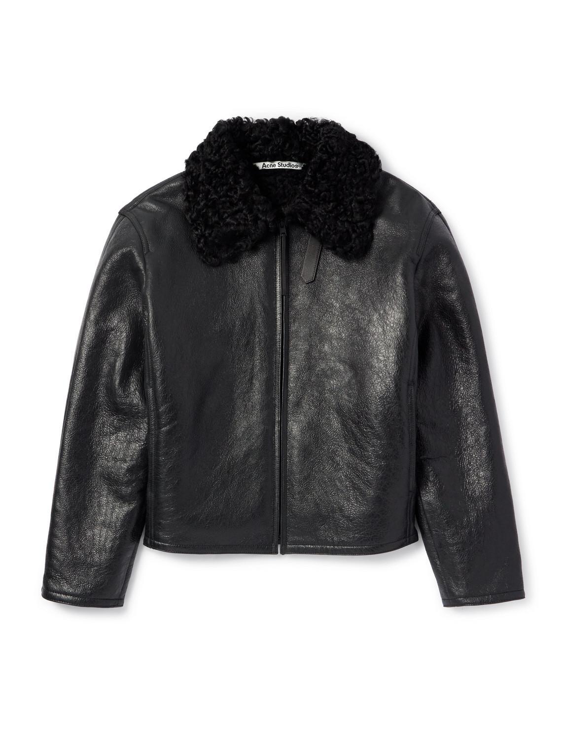 ACNE STUDIOS Shearling Jacket In Black Product Image