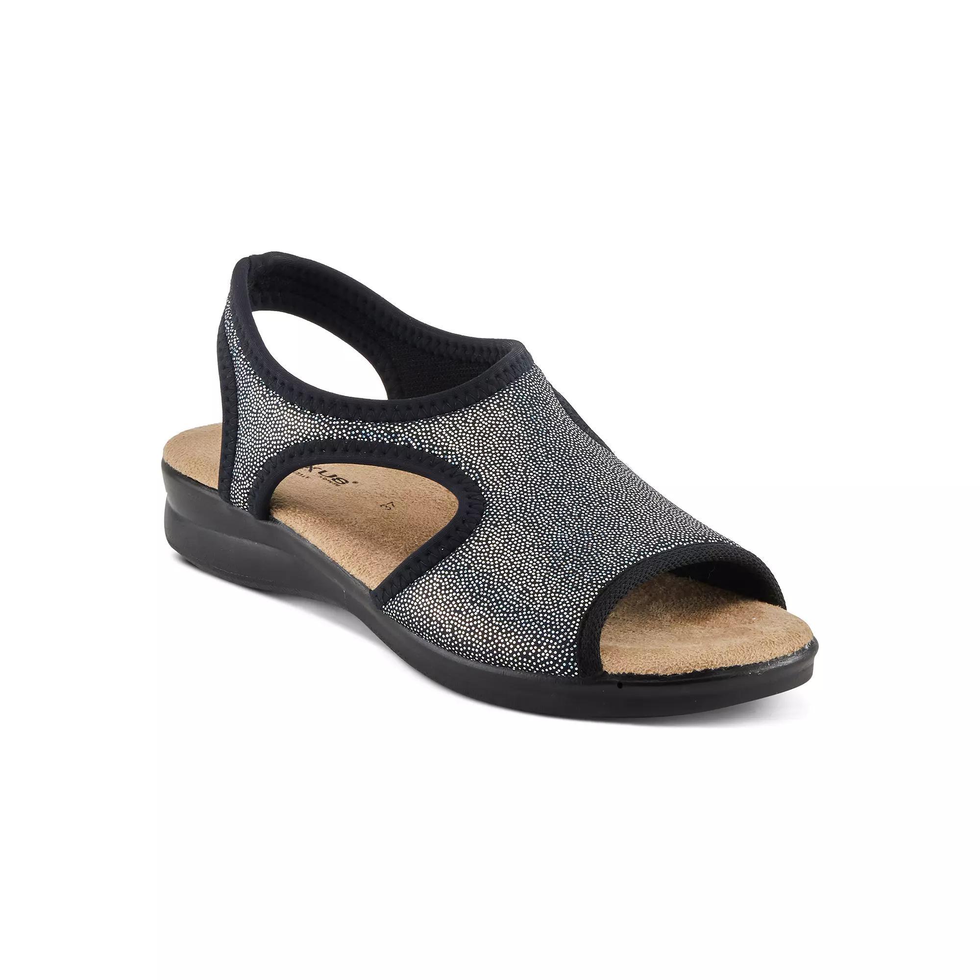 Flexus by Spring Step Nyaman Pindott Women's Slip-On Sandals, Size: 42, Black Product Image