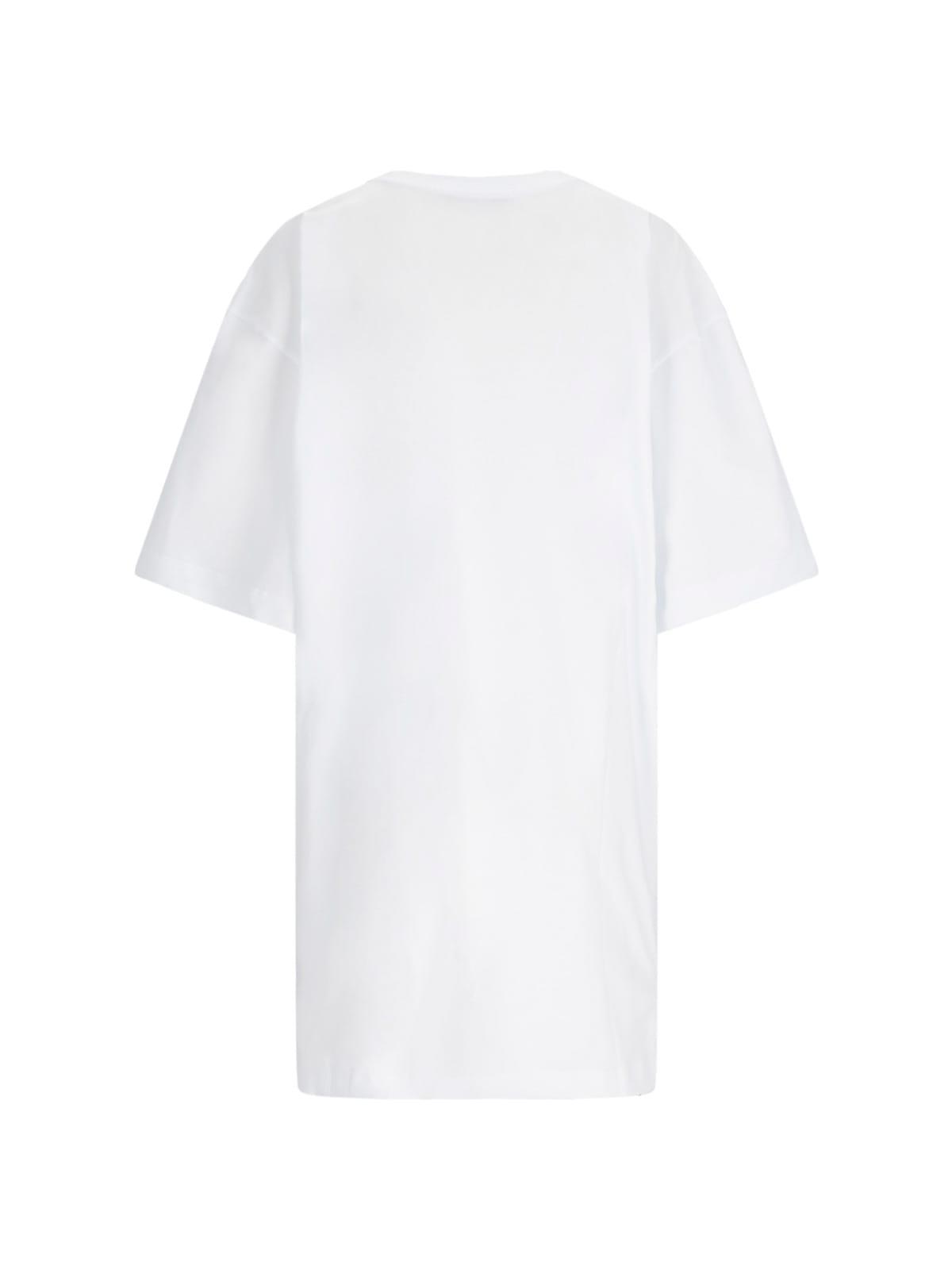 MSGM Logo Dress In White Product Image