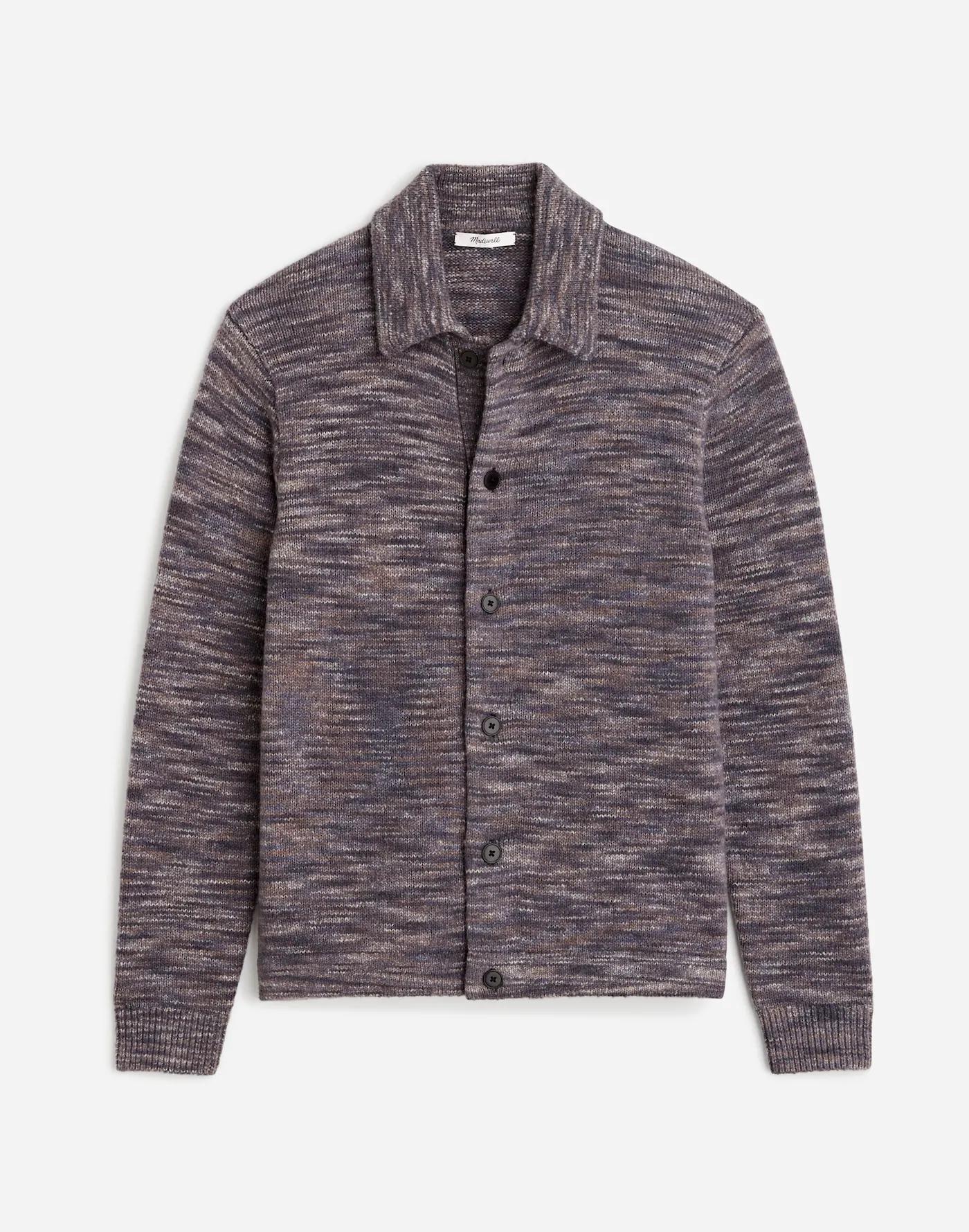 Space-Dyed Sweater Shirt in Italian Fabric Product Image