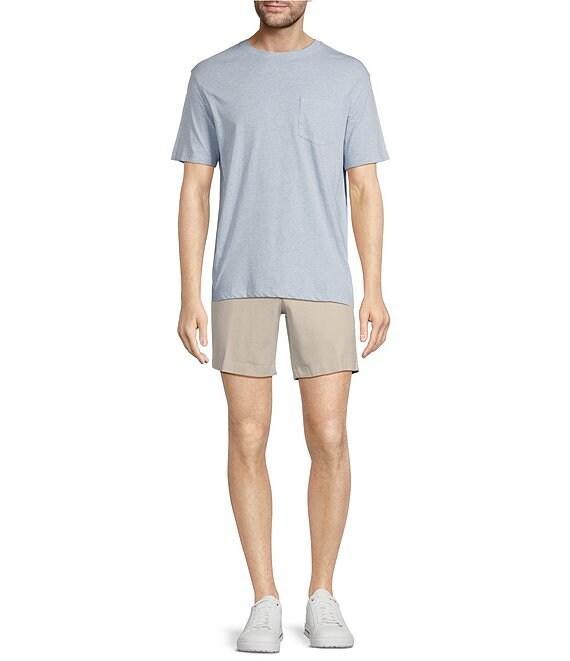 Roundtree & Yorke Short Sleeve Solid Heathered Pocket Crew T-Shirt Product Image