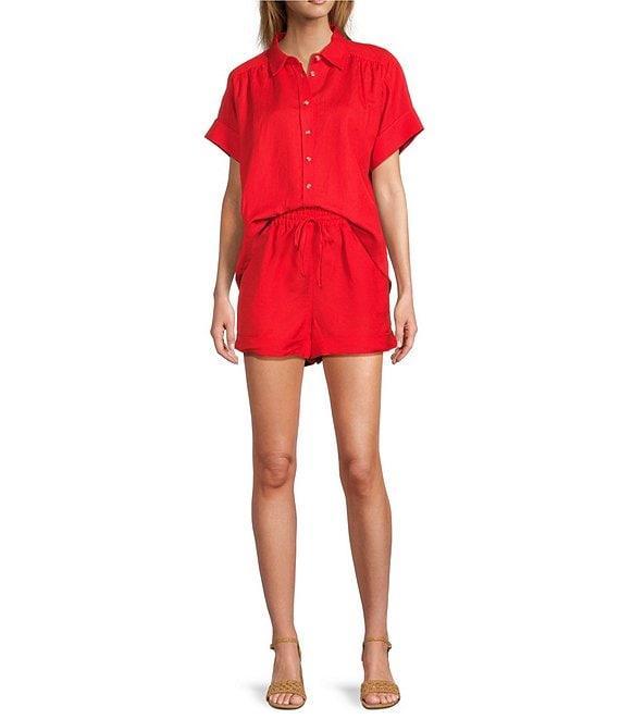 Antonio Melani Luz Linen Blend Mid Rise Coordinating Shorts Product Image