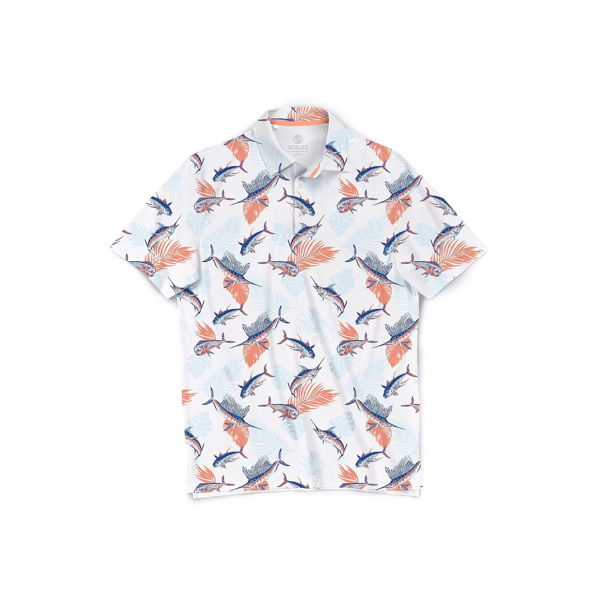 Men's SCALES Offshore Clubhouse Collection Golf Polo Shirt, Size: XXL, White Product Image