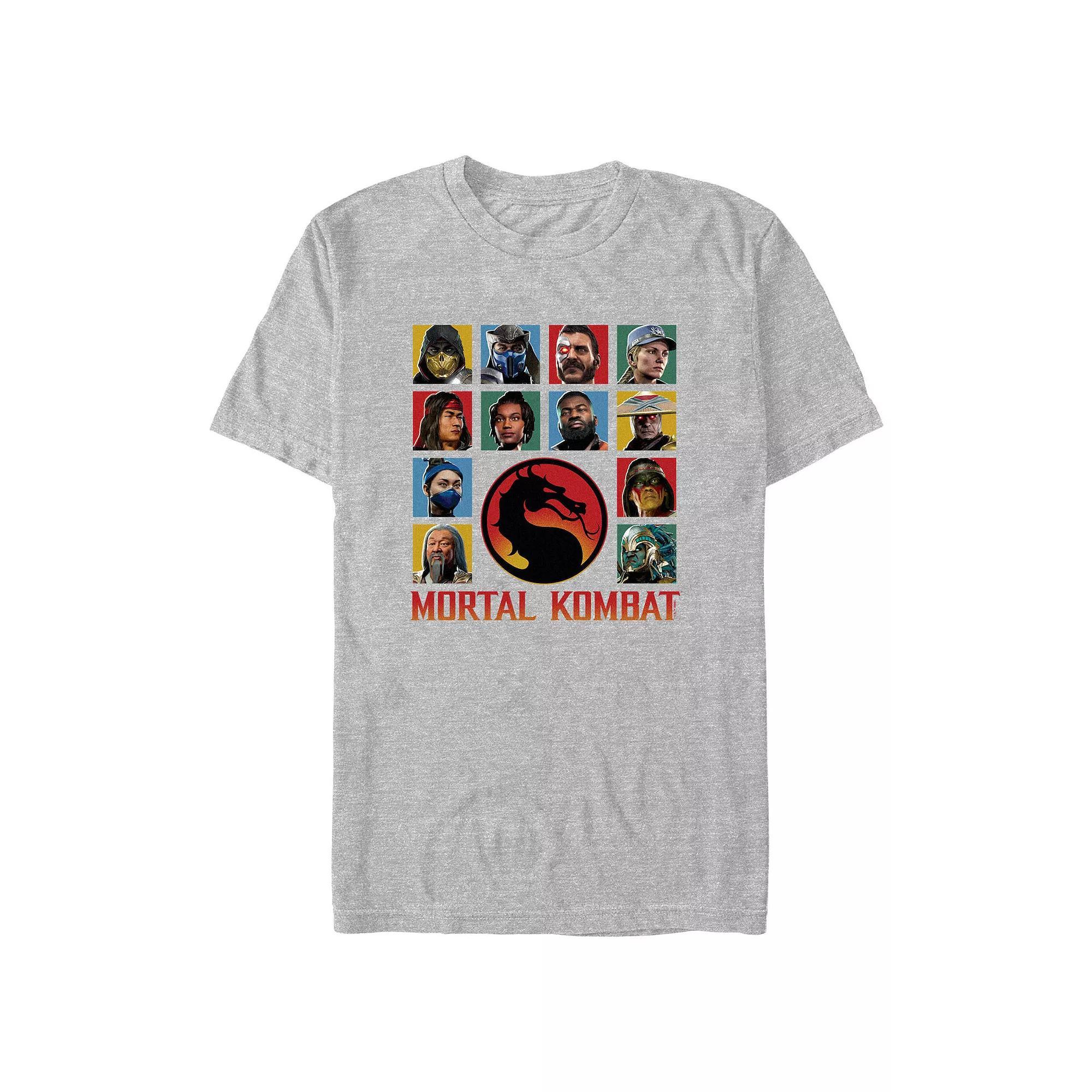 Men's Mortal Kombat Mortal Kombat Fighters Graphic Tee, Size: XS, Athletic Grey Product Image