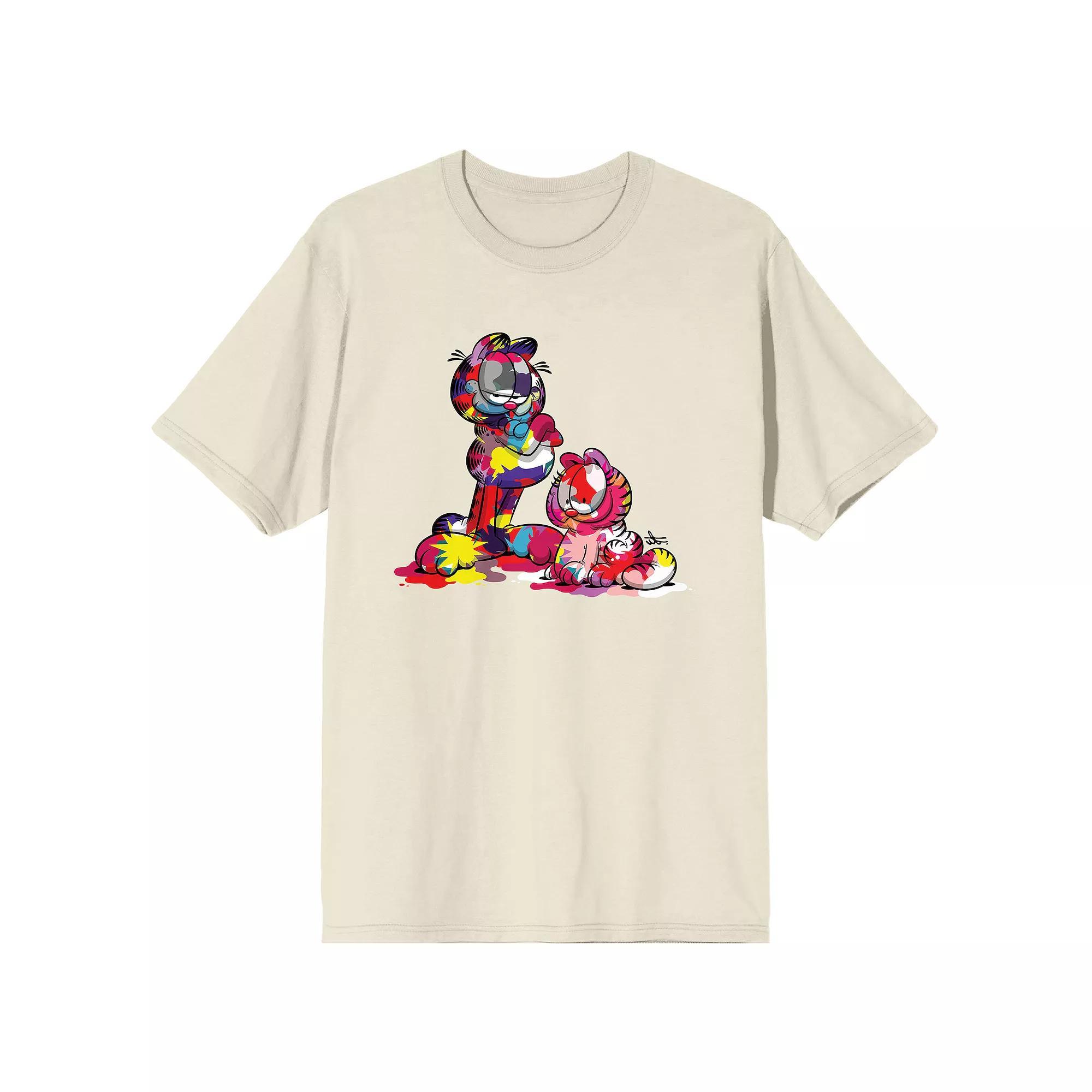 Men's Garfield Nermal & Garfield Short Sleeve Graphic T-Shirt, Size: Medium, Off White Product Image
