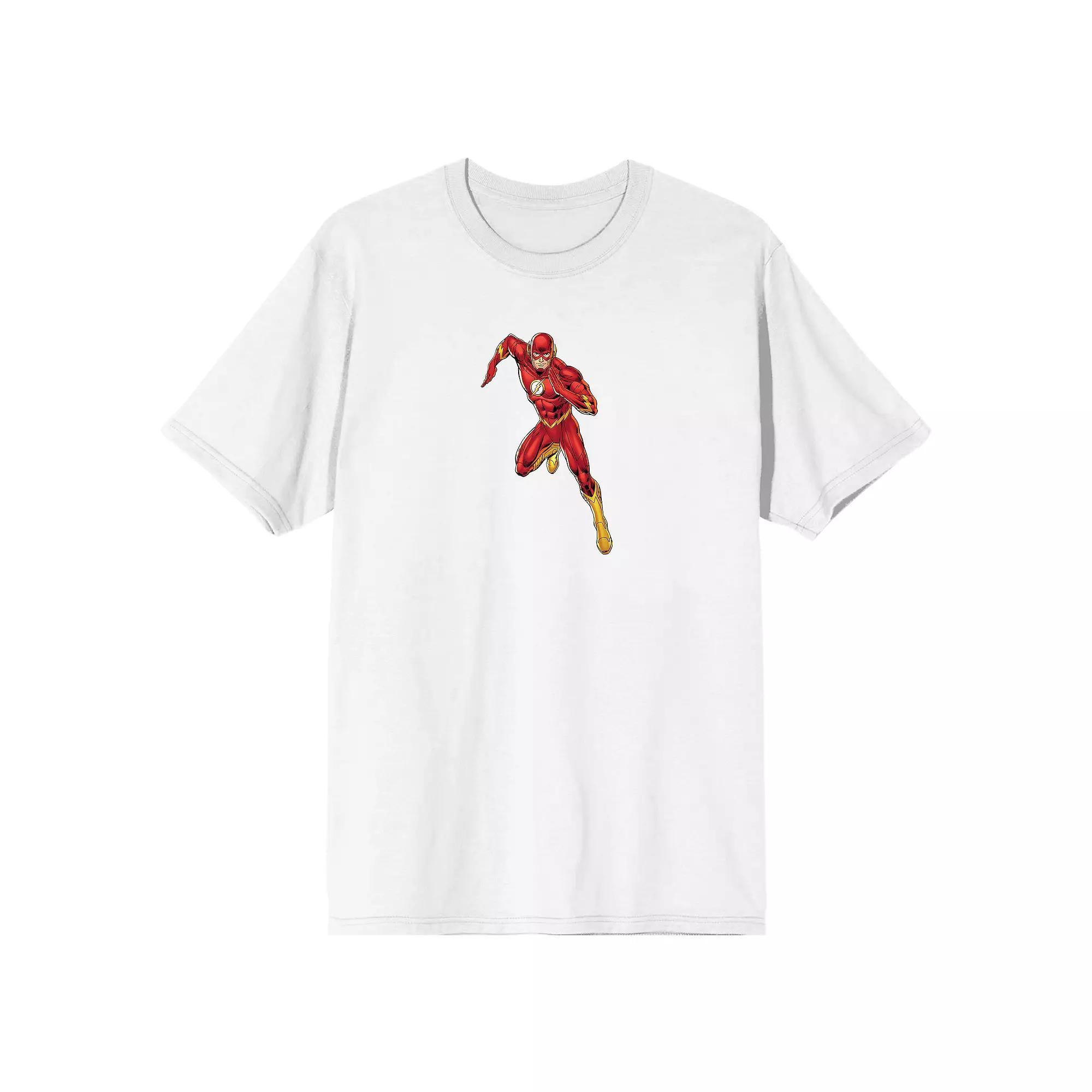 Men's The Flash Superhero Power Pose Tee, Size: XXL, White Product Image