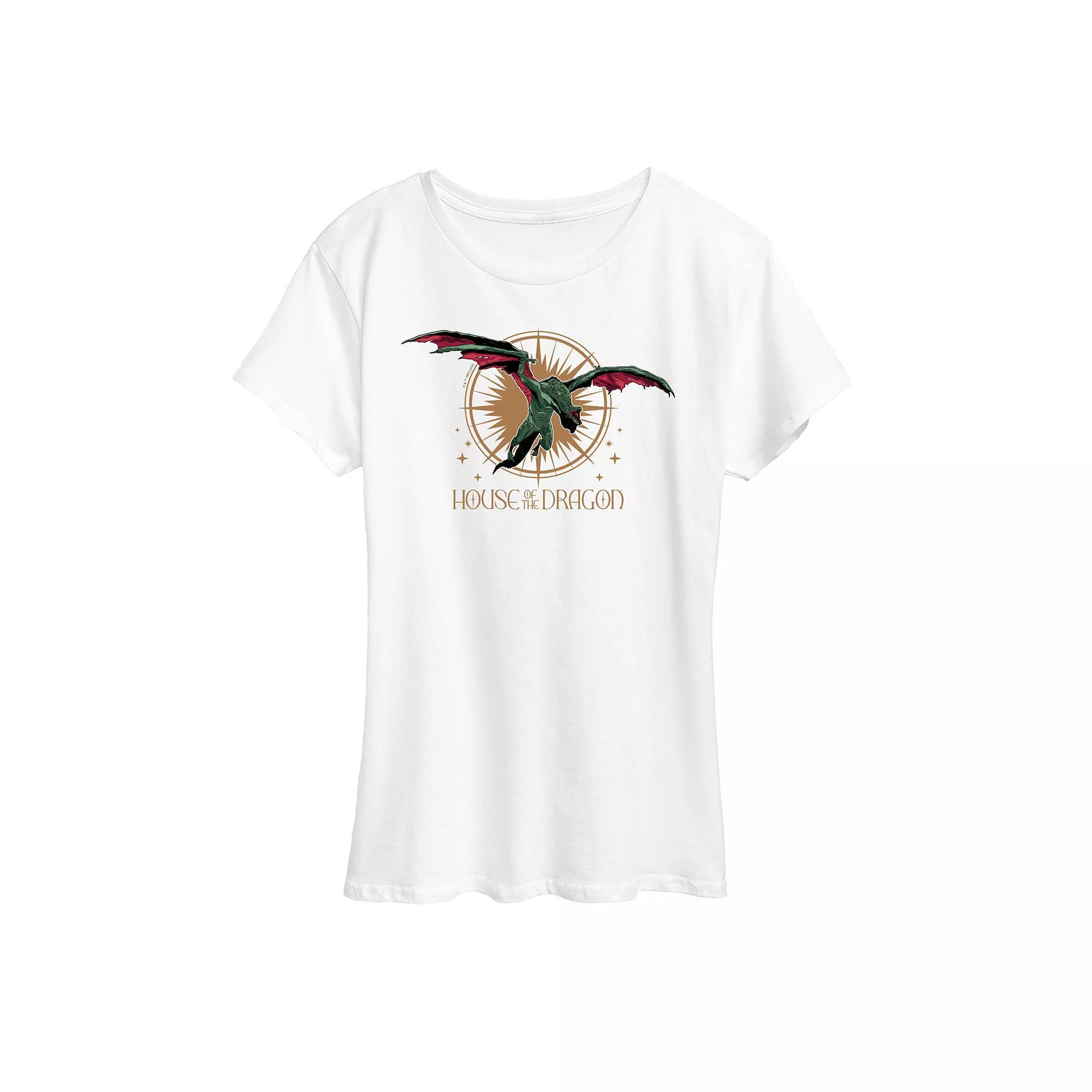 Women's House of the Dragon Vhagar Flight Graphic Tee, Size: XL, Blue Product Image