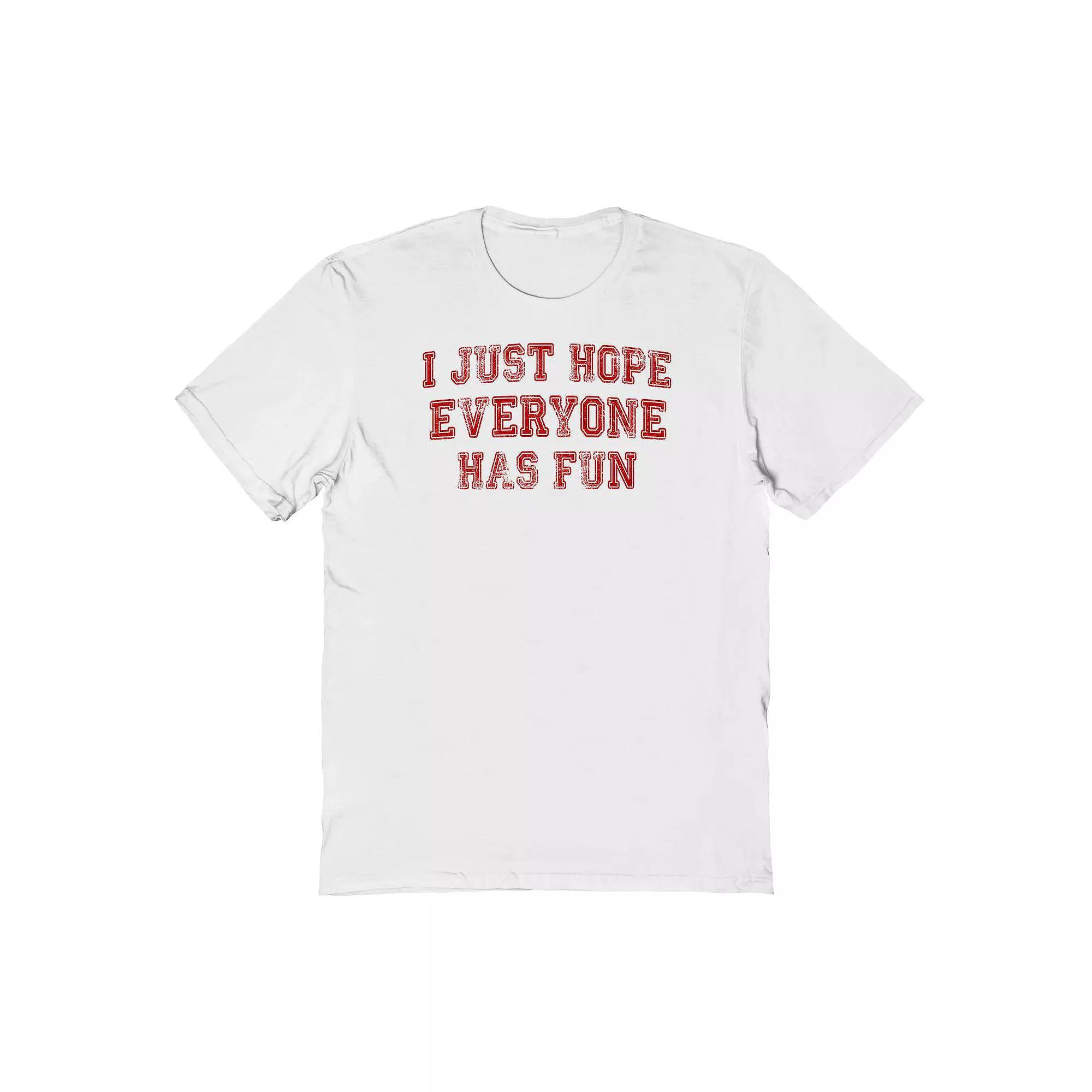 Men's Duke & Sons Hope Everyone Has Fun Graphic T-shirt, Size: Small, White Red Product Image