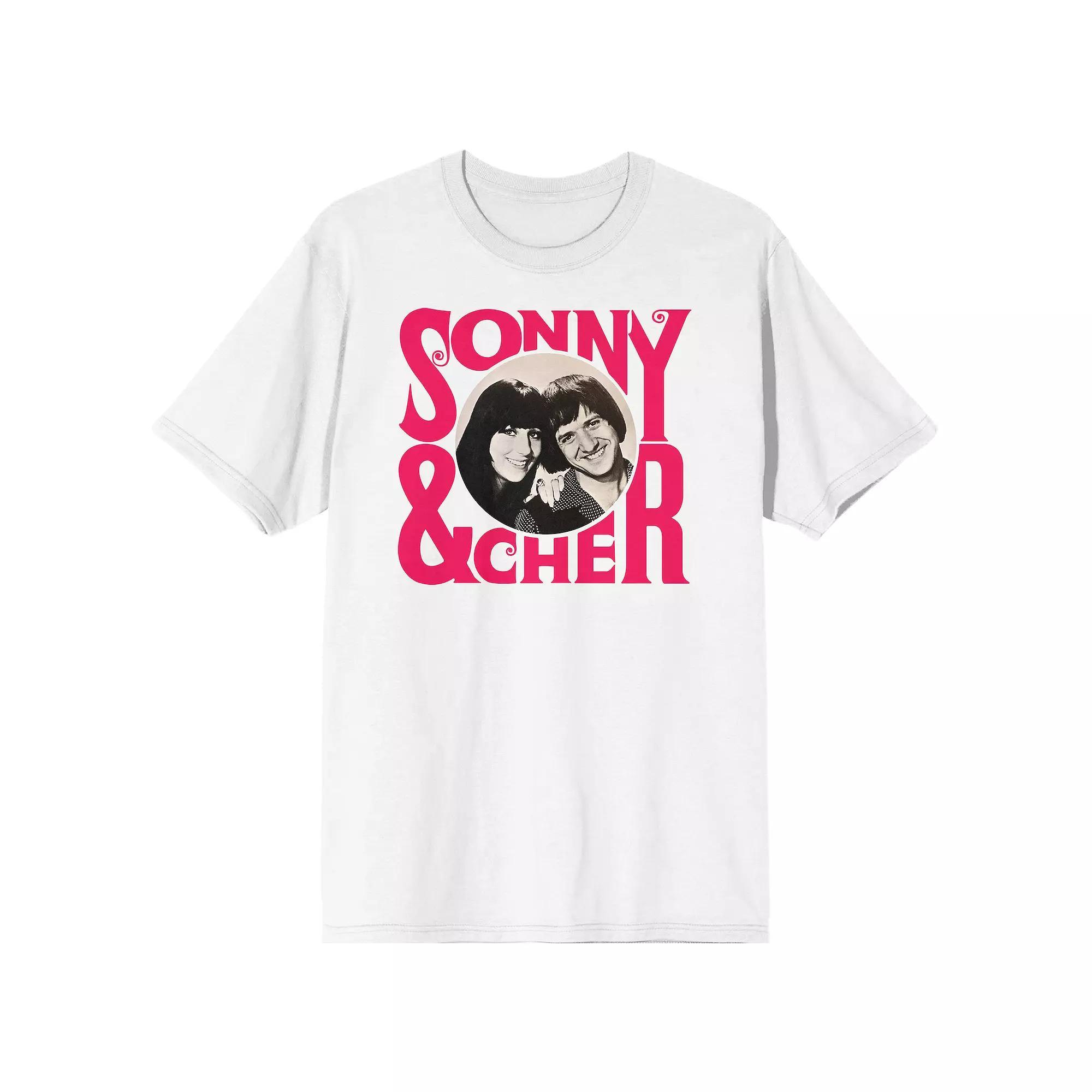 Men's Sonny & Cher Graphic Tee, Size: Medium, White Product Image