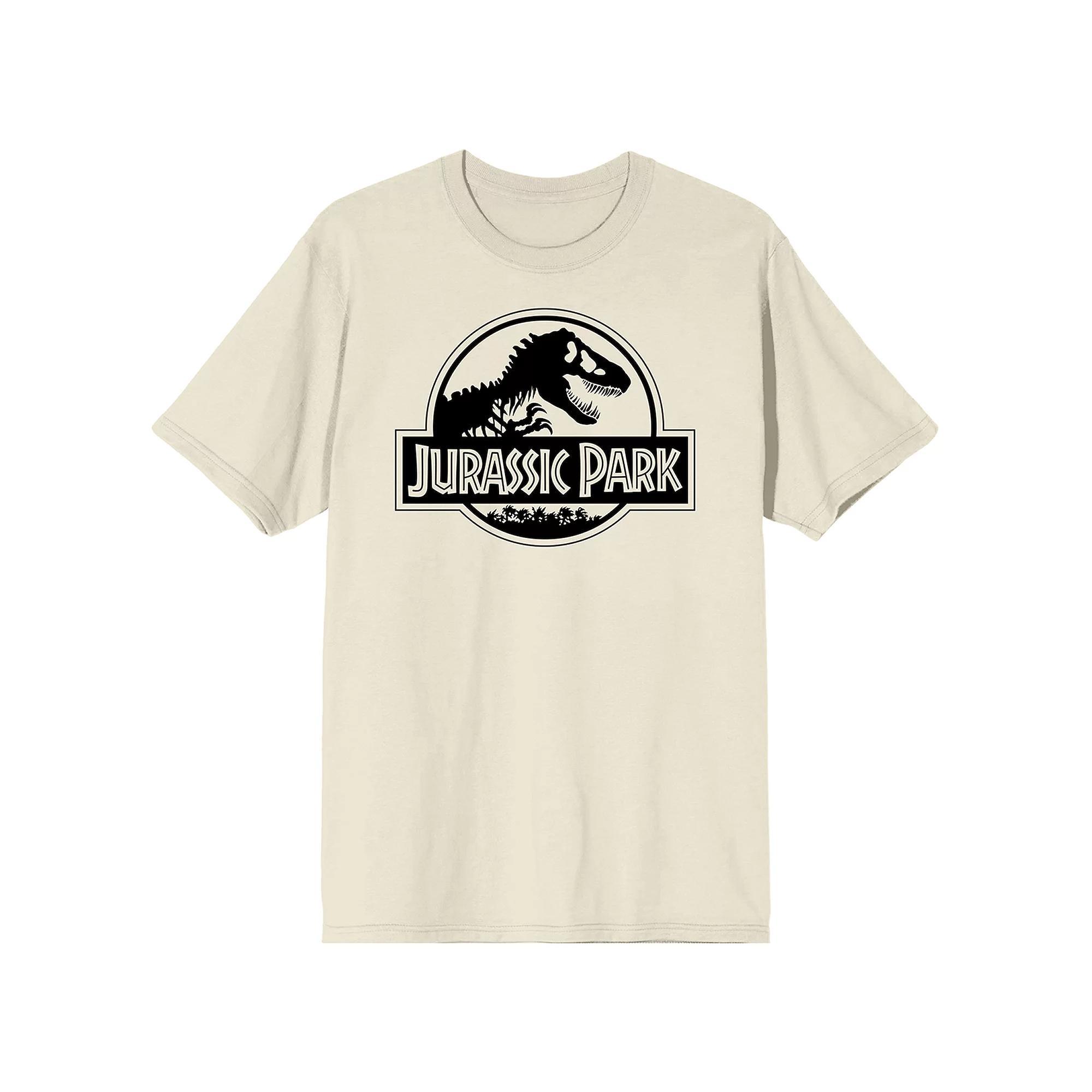 Men's Jurassic Park Black & White Graphic Tee, Size: Small, Off White Product Image