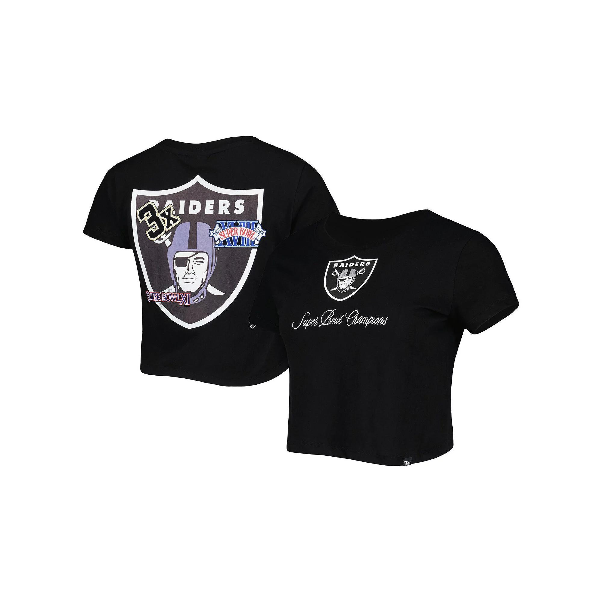 Womens New Era Black Las Vegas Raiders Historic Champs T-Shirt Product Image