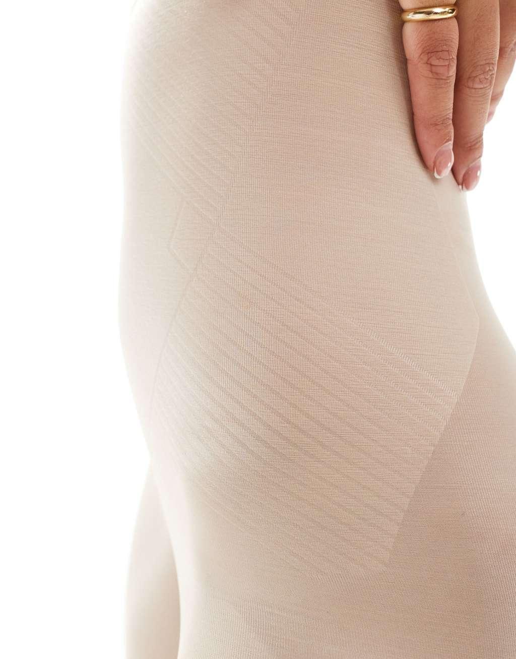 Spanx Thinstincts 2.0 high-waisted mid-thigh shorts in champagne beige Product Image