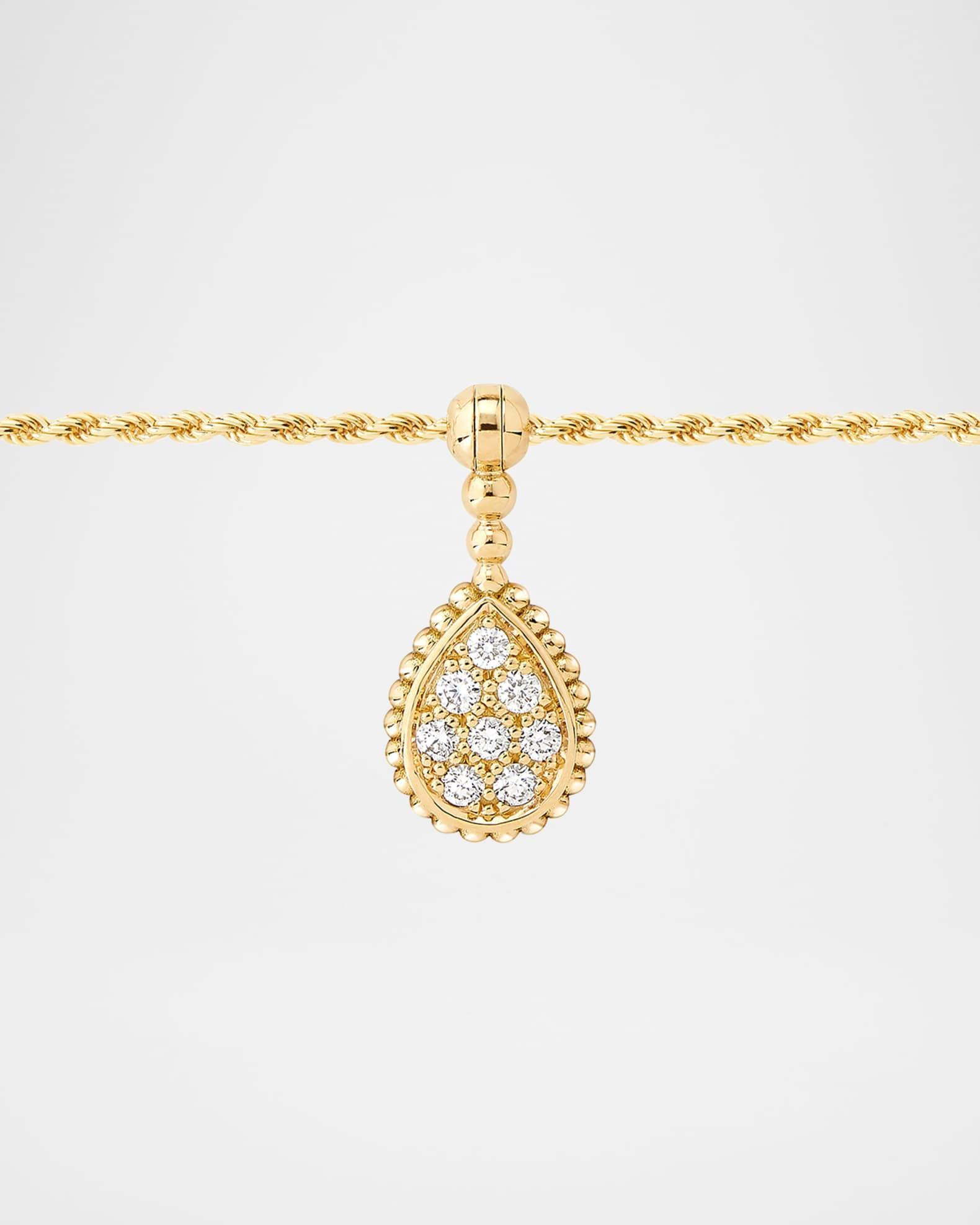 Serpent Boheme 18K Yellow Gold Diamond Chain Anklet Product Image