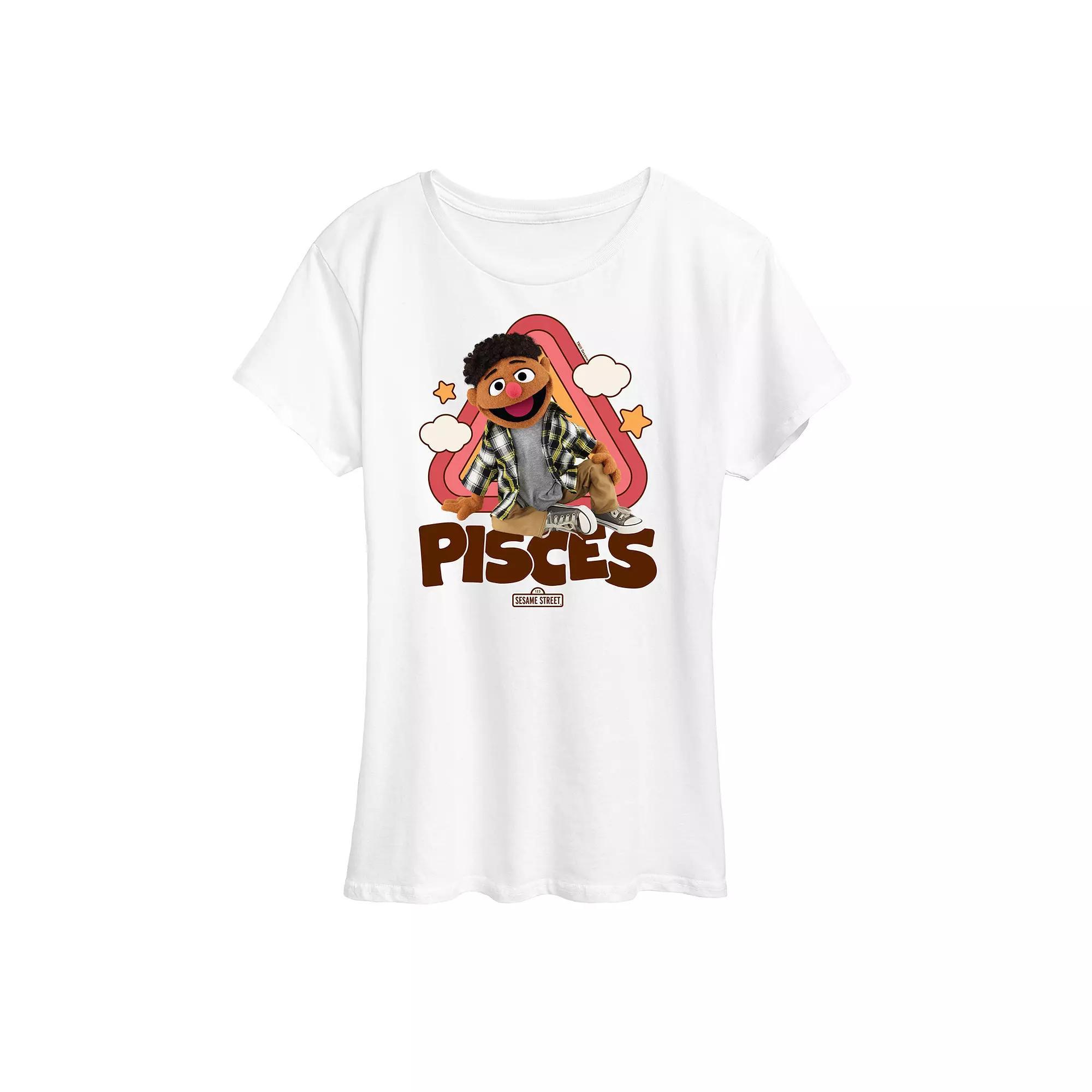Womens Sesame Street Pisces Tamir Graphic Tee Product Image