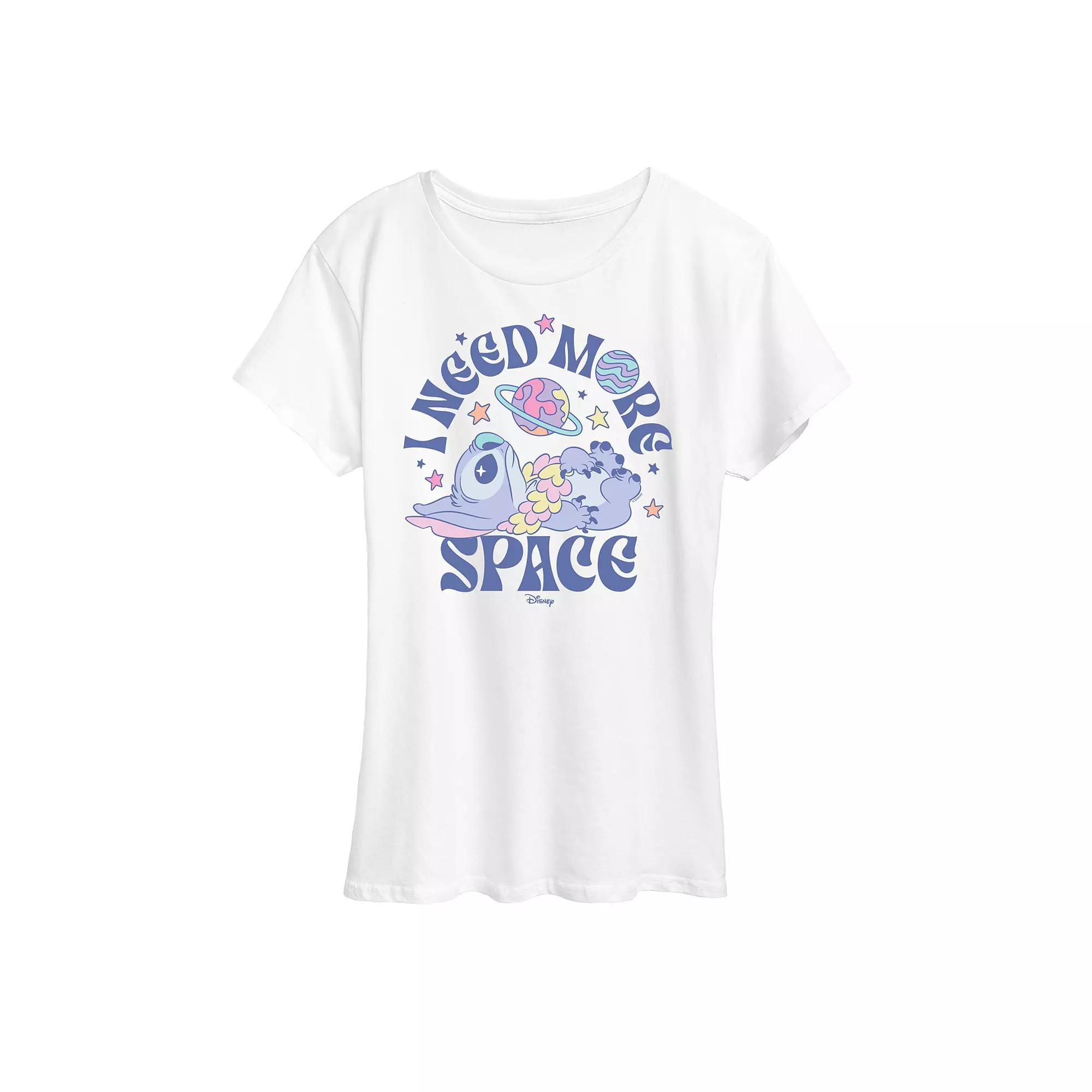 Disney's Lilo & Stitch Women's Need More Space Graphic Tee, Size: Large, White Product Image