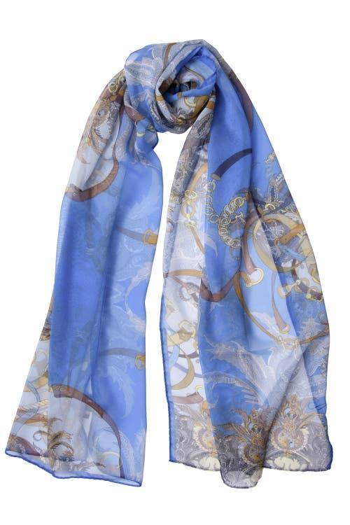Elizabetta Alessandra - Long Sheer Silk Scarf for Women in Black at Nordstrom Product Image