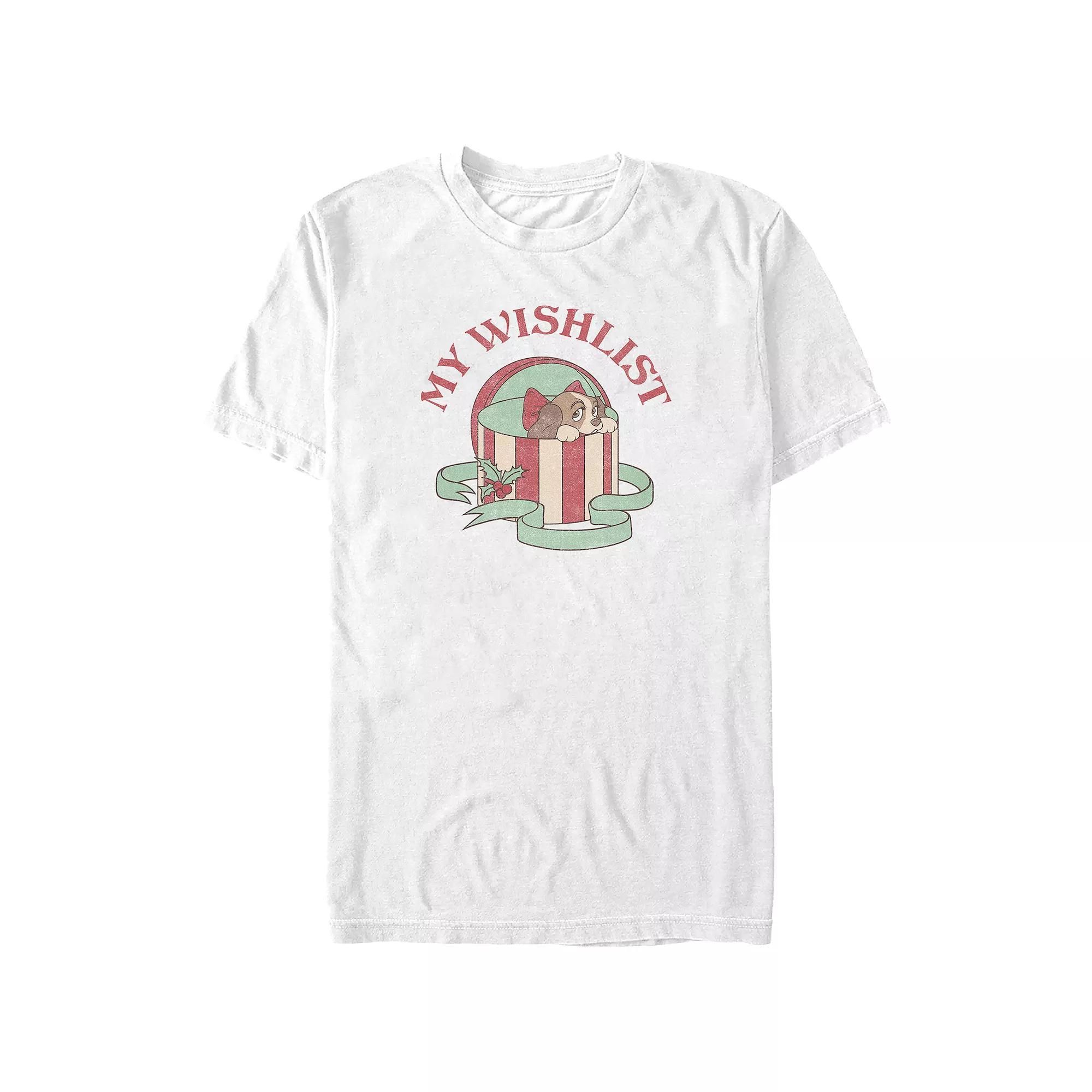 Disney's Lady And The Tramp My Wishlist Big & Tall Graphic Tee, Men's, Size: 3XL, White Product Image