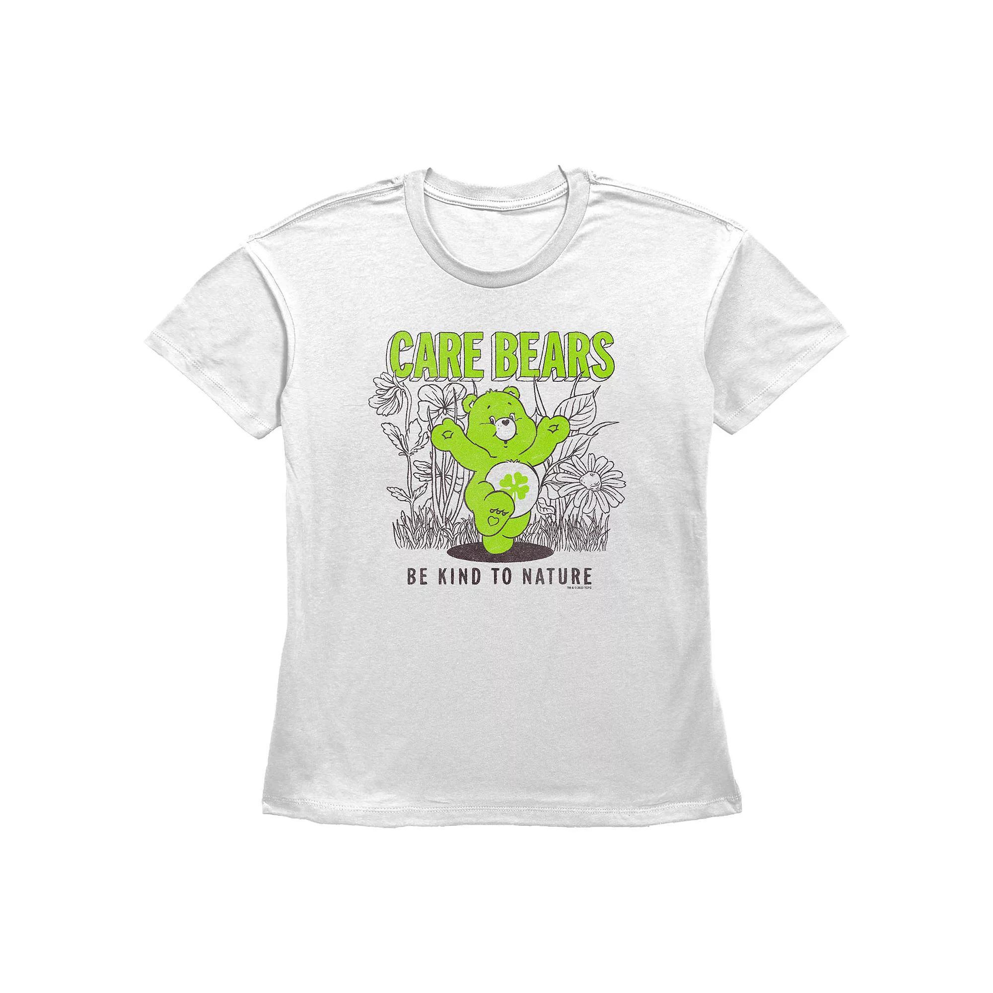 Women's Care Bears Good Luck Bear Be Kind To Nature Graphic Tee, Size: XS, White Product Image