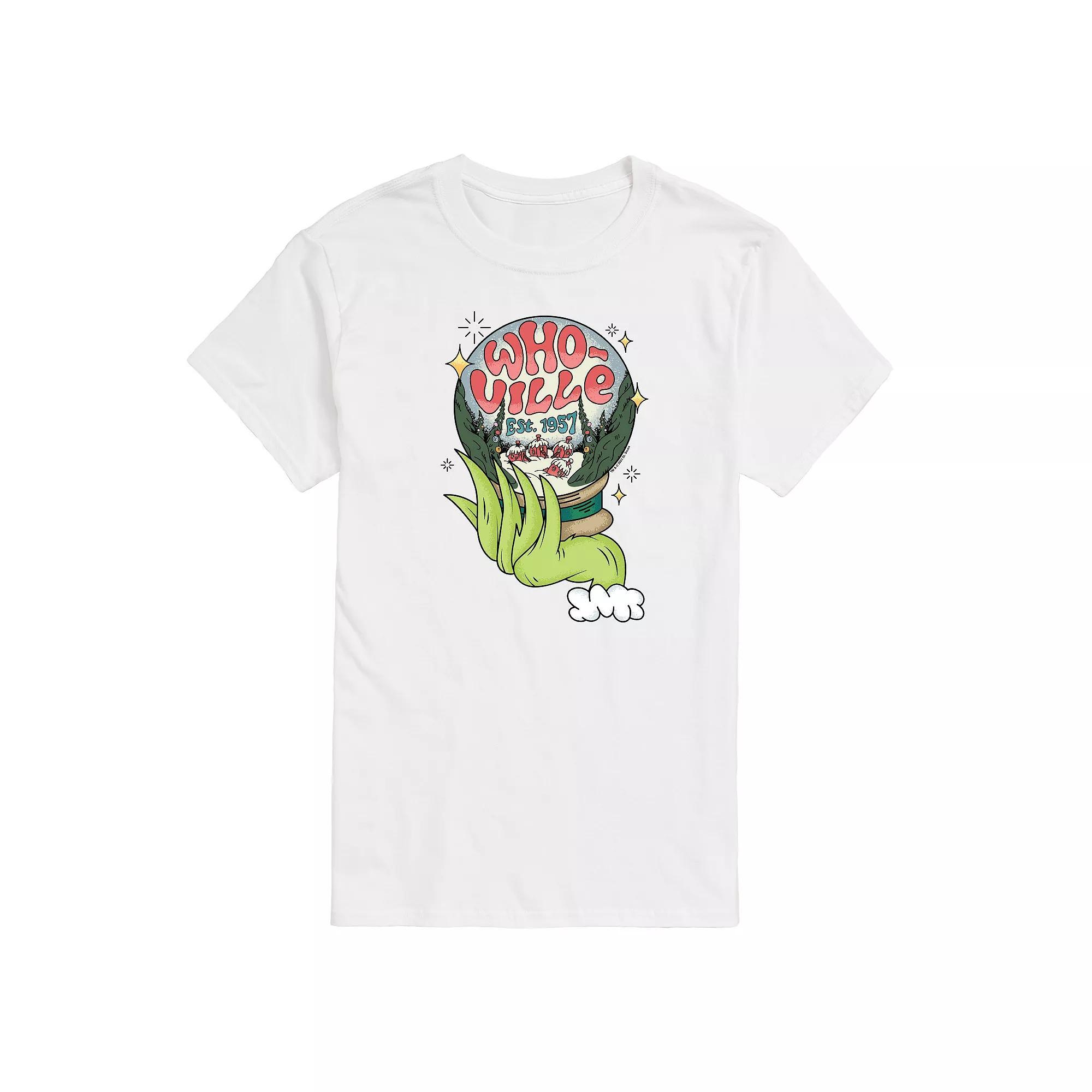 Mens Dr. Seuss The Grinch Whoville Globe Graphic Tee Product Image