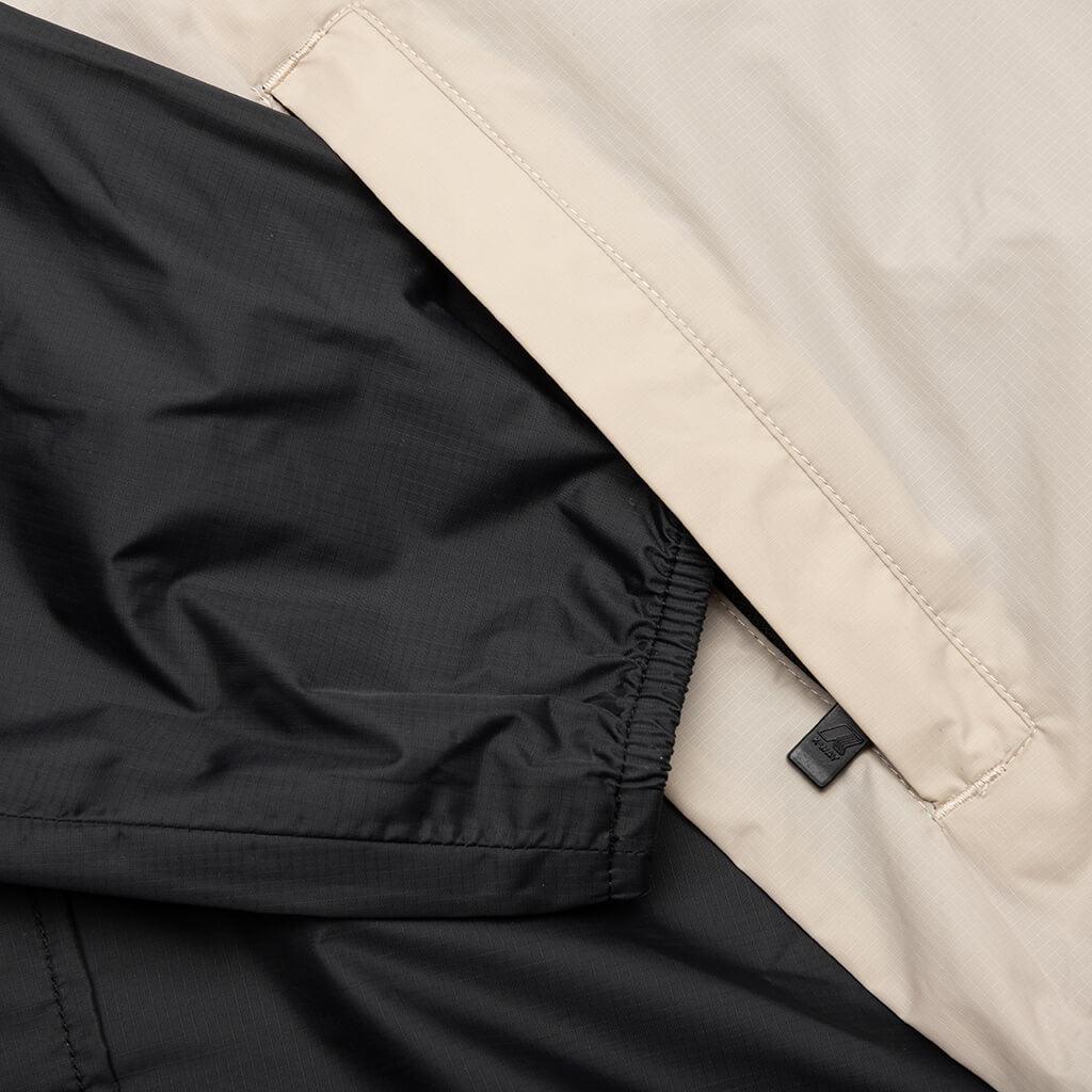 Comme des Garcons Play x K-Way Logos Full Zip Jacket - Beige/Black Male Product Image