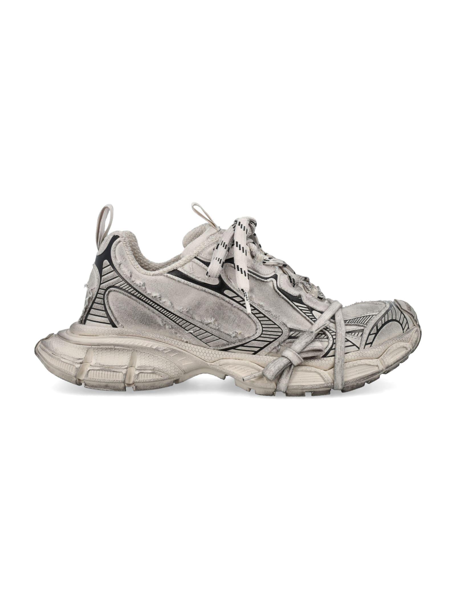 BALENCIAGA Mens Cream Comb 3xl Logo-embossed Mesh Low-top Trainers Product Image