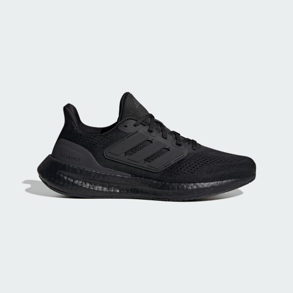 adidas Mens Pureboost 23 - Running Shoes White/White/Black Product Image