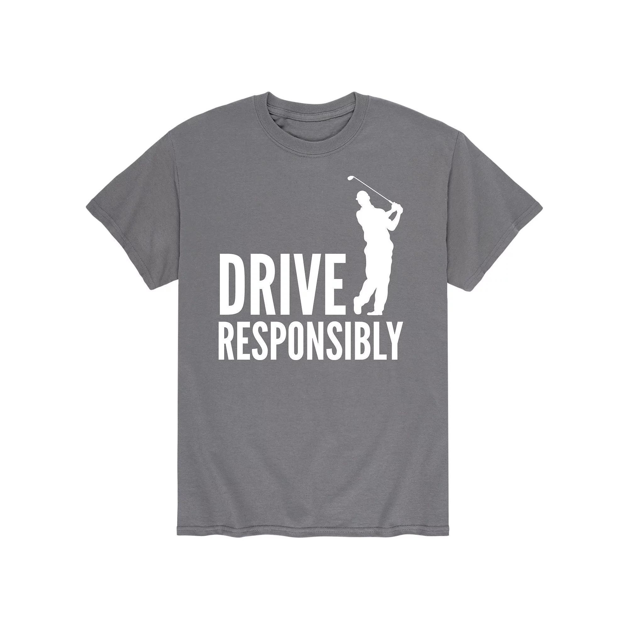 Big & Tall Drive Responsibly Golfer Graphic Tee, Mens Product Image