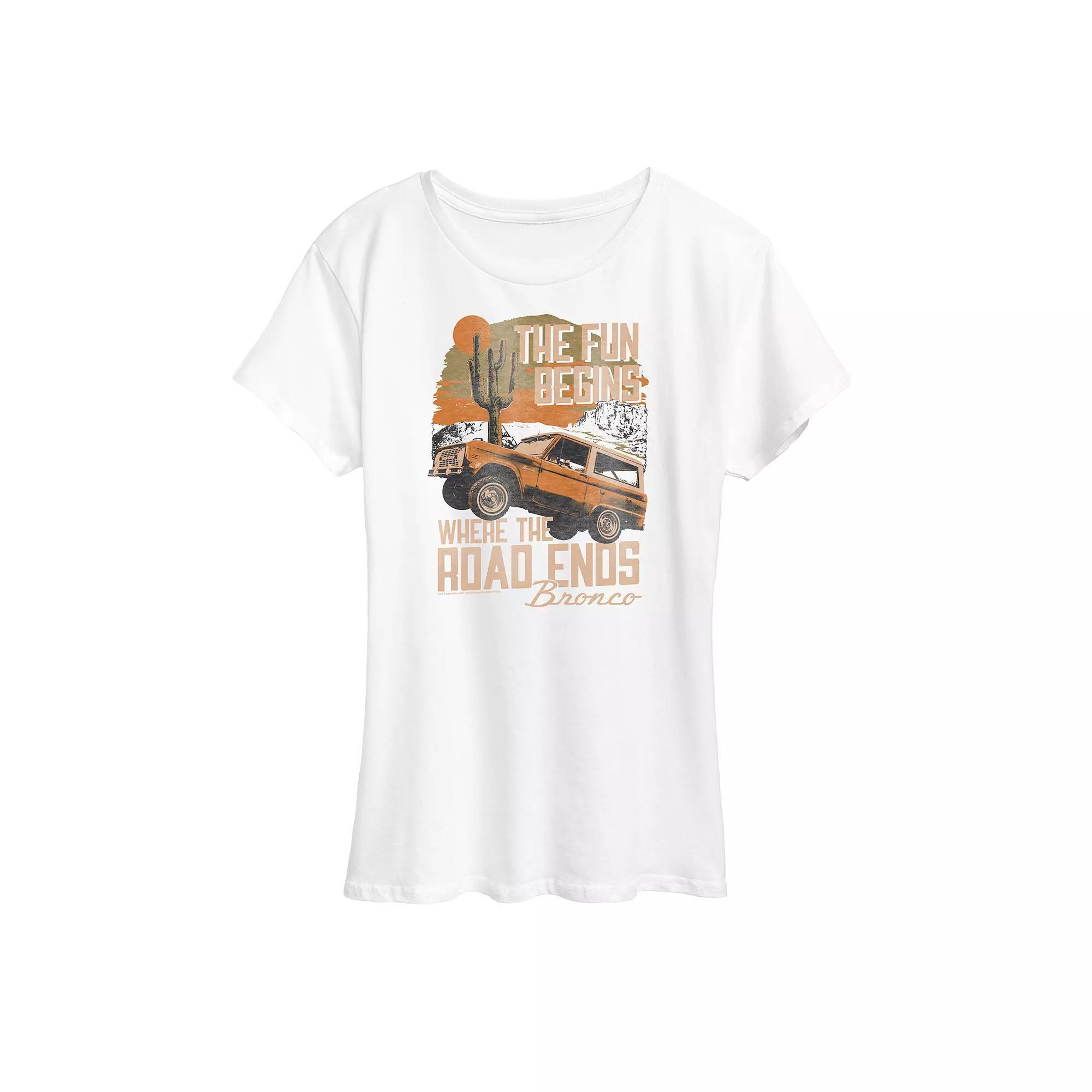 Womens Ford Bronco Fun Graphic Tee Product Image