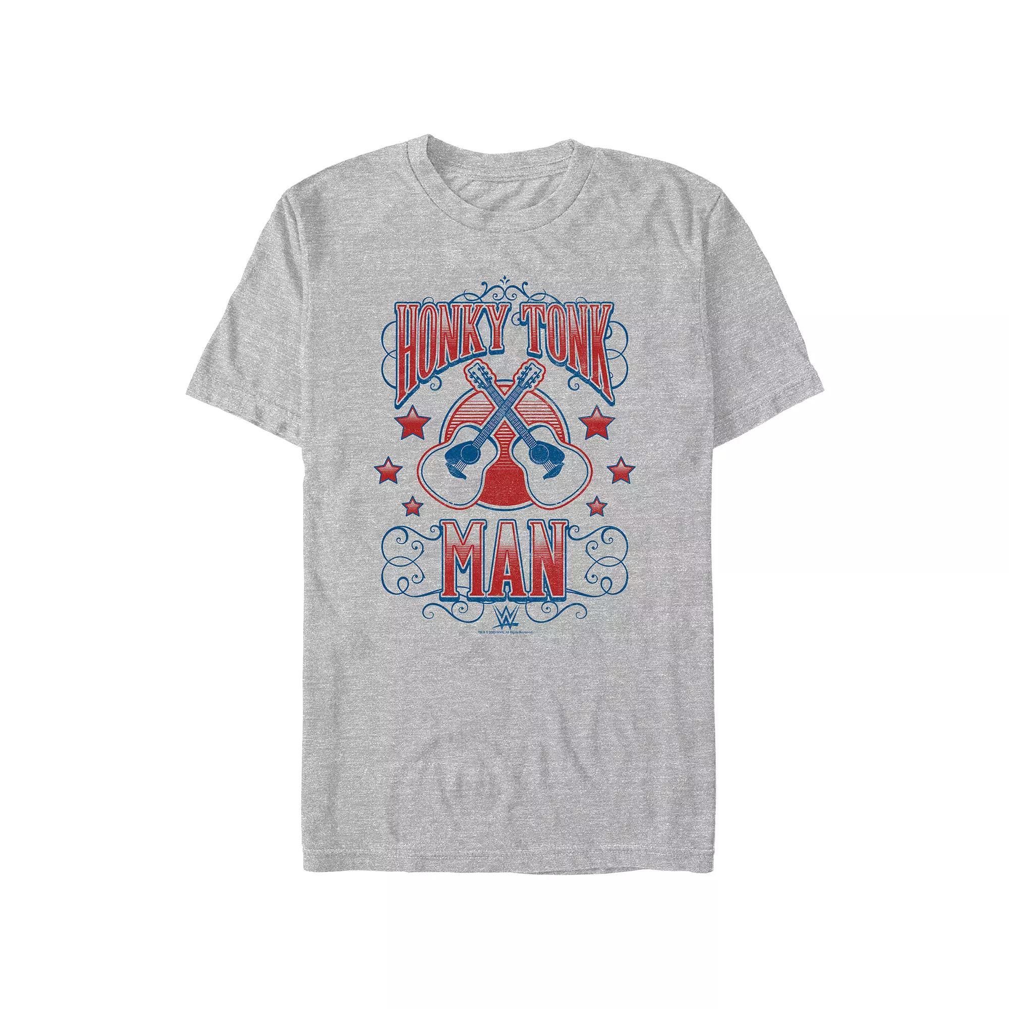 Big & Tall WWE Honky Tonk Man Guitars Graphic Tee, Men's, Size: XXL Tall, Athletic Grey Product Image