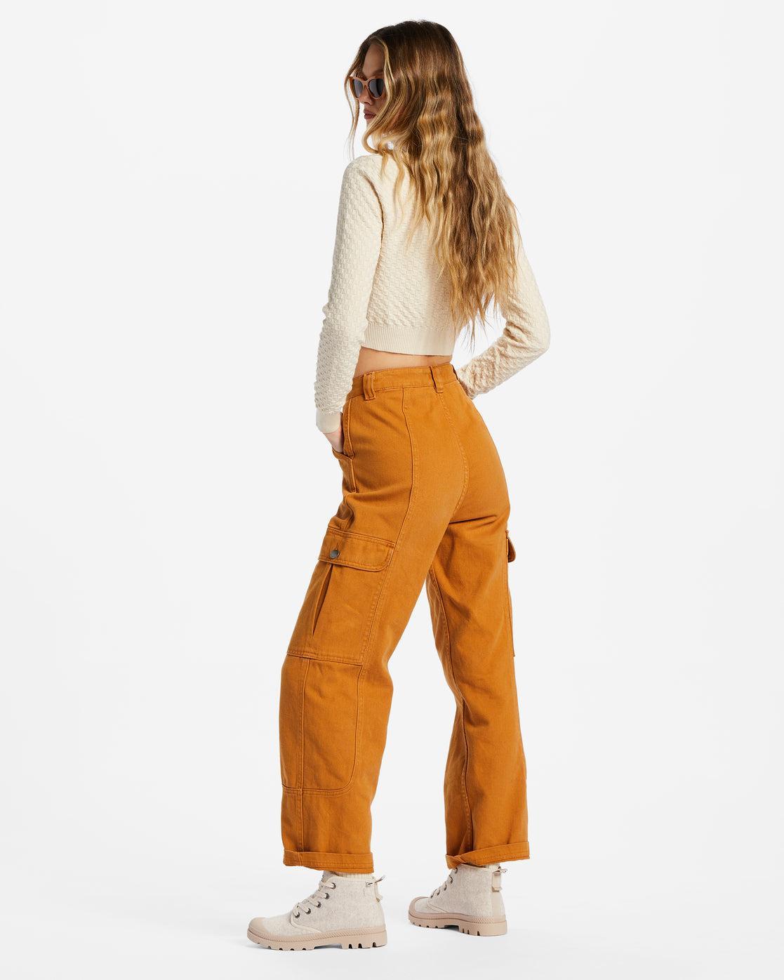 Wall To Wall Denim Cargo Pants - Cider Female Product Image