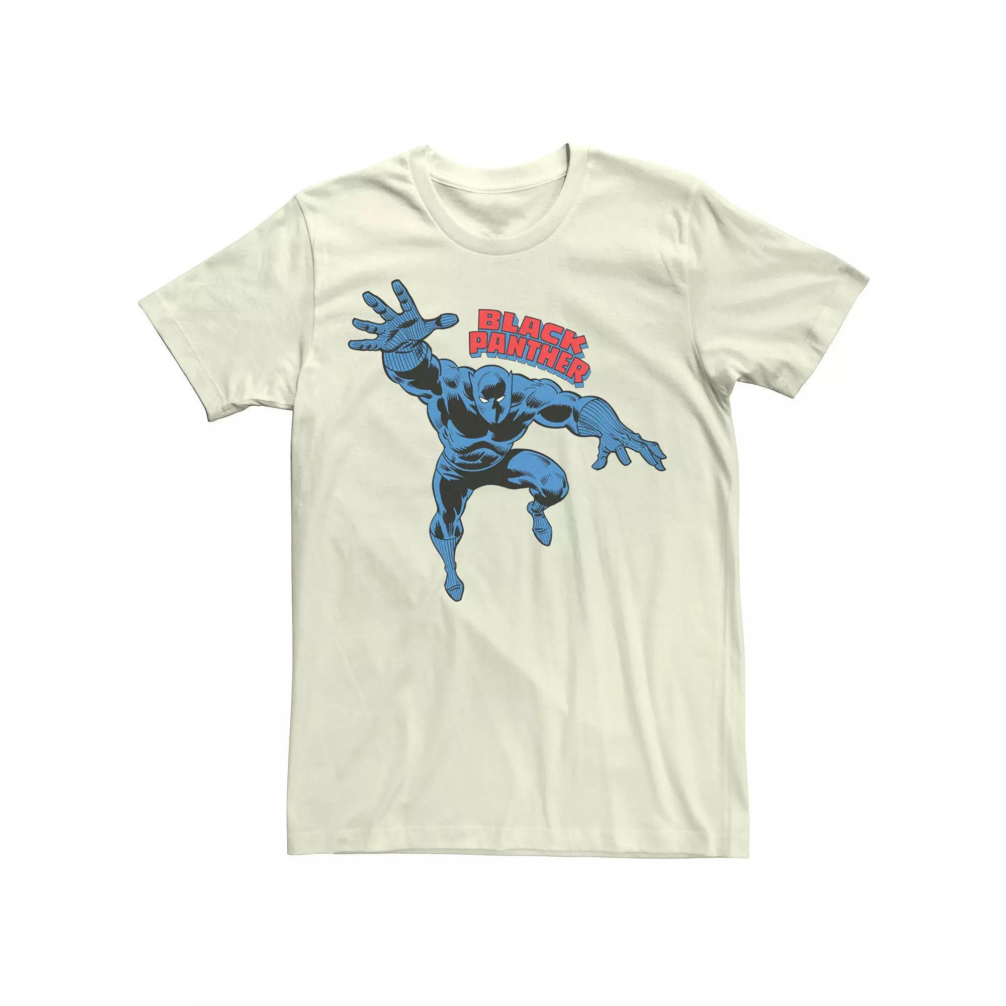 Men's Marvel Oversize Black Panther Comic Tee, Size: XXL, White Product Image