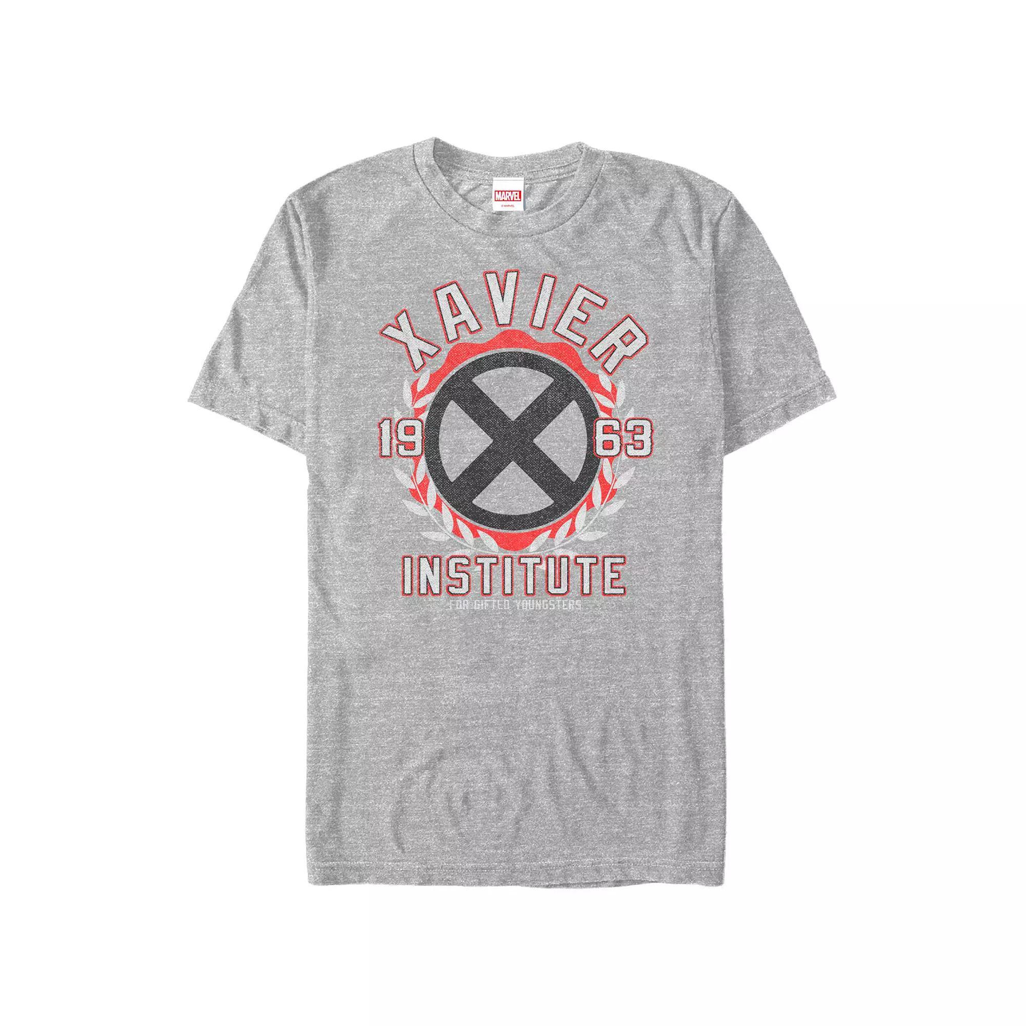 Big & Tall Marvel X-Men Xavier Institute 1963 Graphic Tee, Men's, Size: 4XL Tall, Athletic Grey Product Image