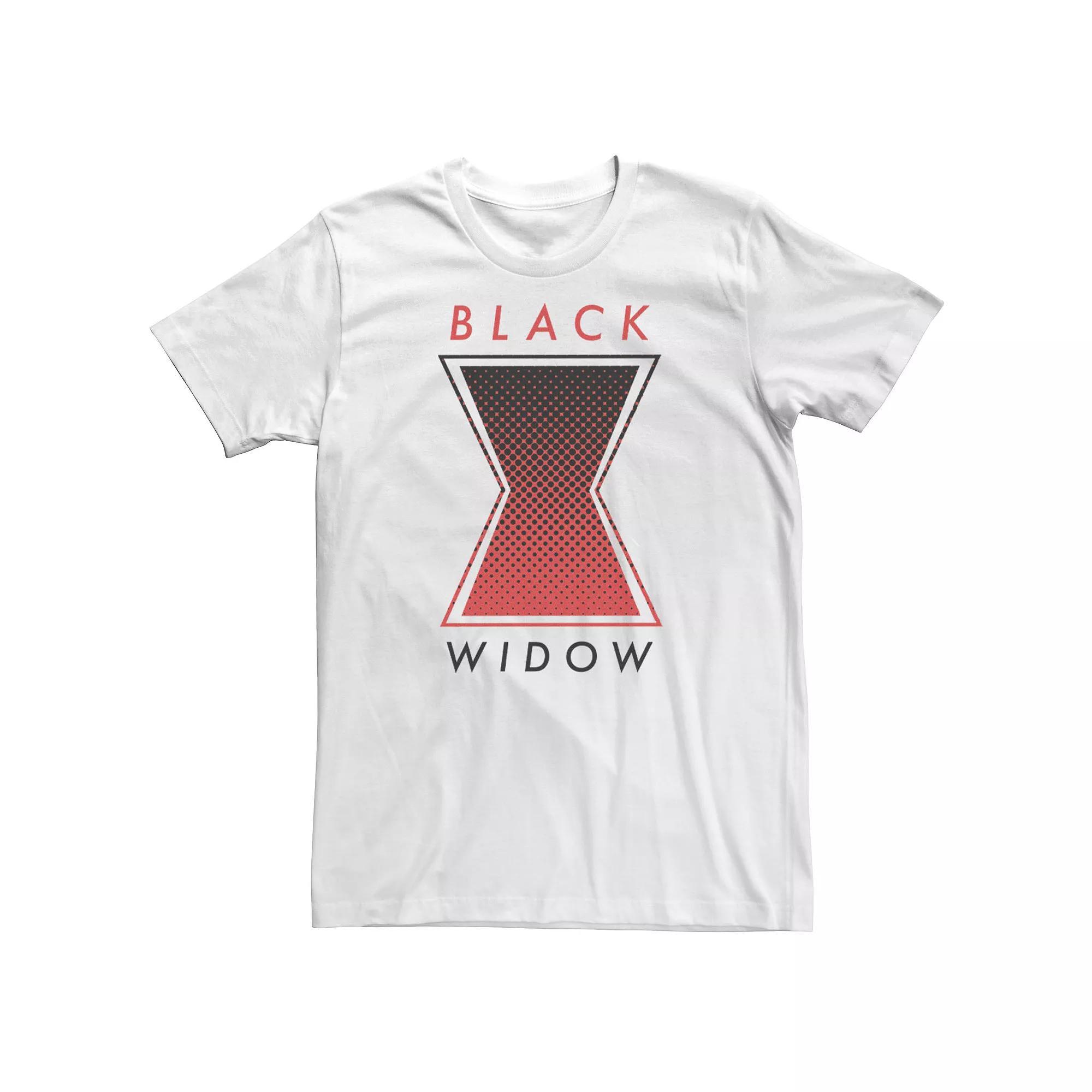 Big & Tall Marvel Black Widow Halftone Logo Tee, Men's, Size: 4XL, White Product Image