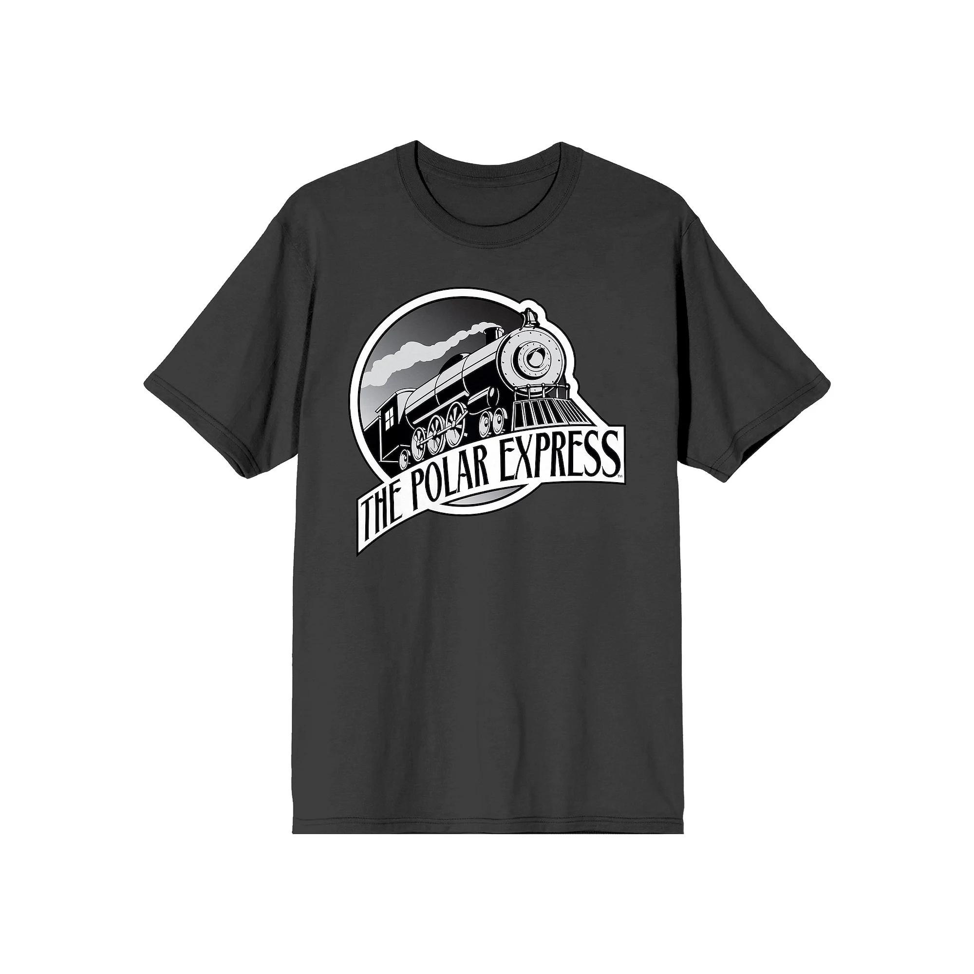 Men's Polar Express Train Logo Tee, Size: Large, Black Product Image