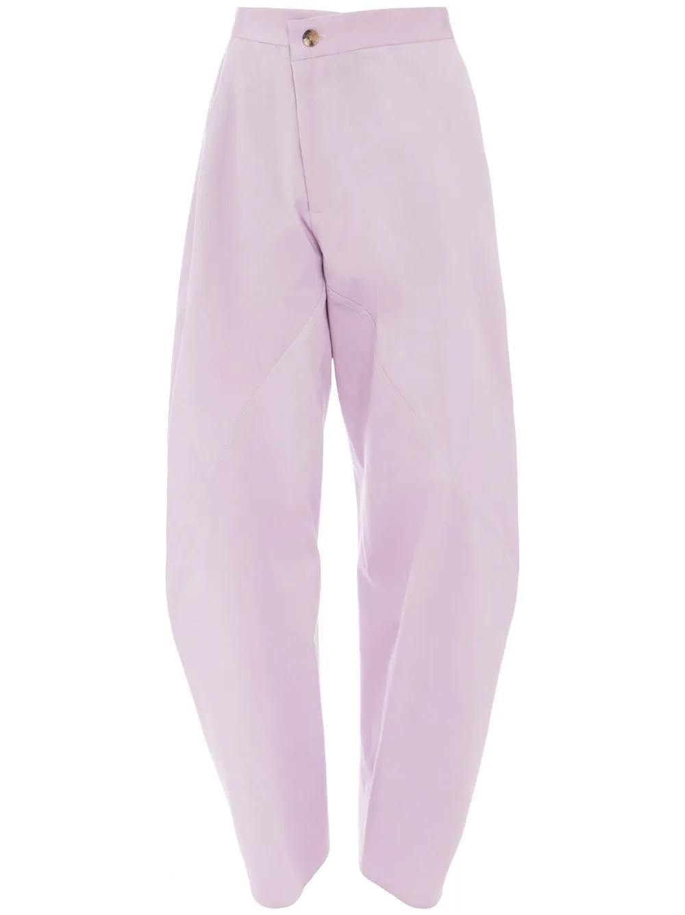 JW ANDERSON Twisted Straight-leg Trousers In Lilac Product Image