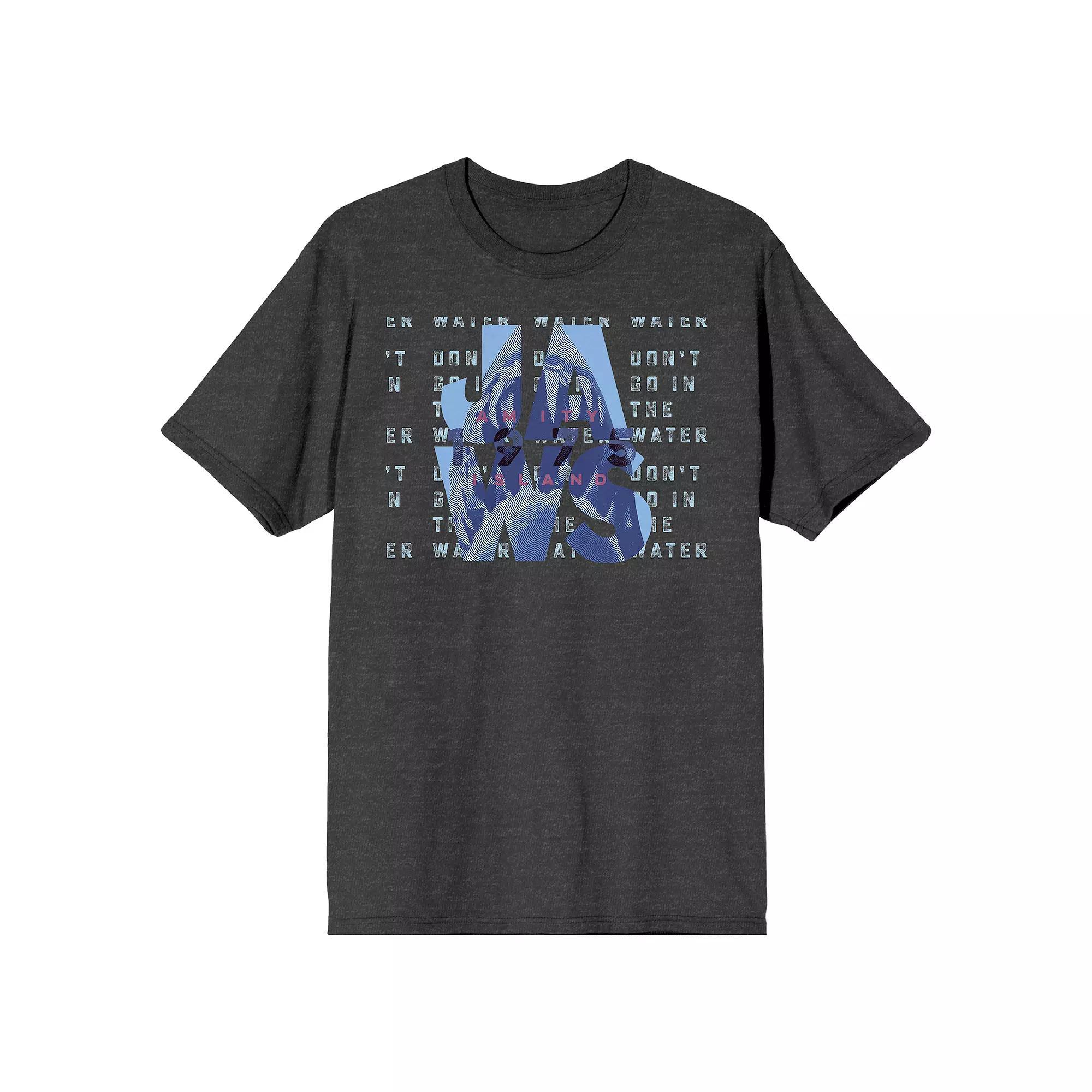 Men's Jaws Don't Go In The Water Graphic Tee, Size: Medium 30, Gray Product Image