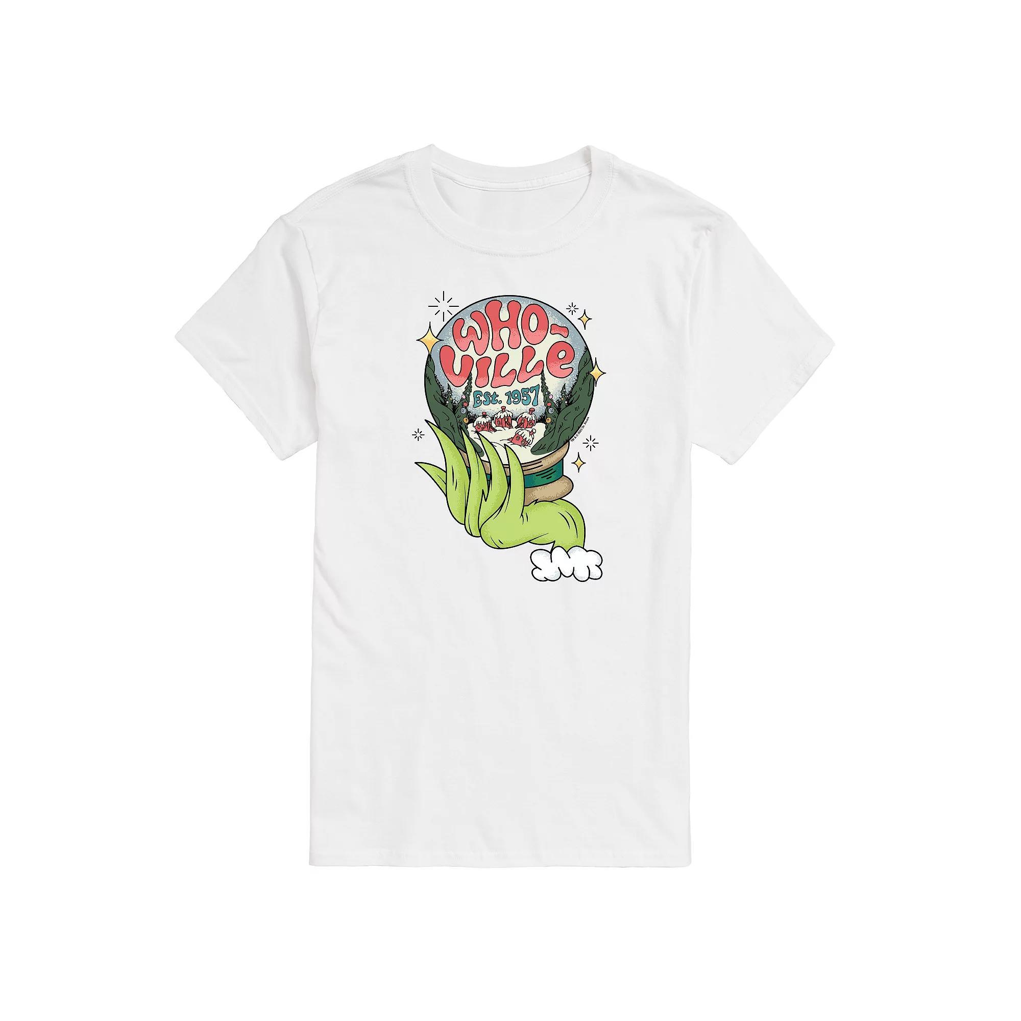 Mens Dr. Seuss The Grinch Whoville Globe Graphic Tee Product Image