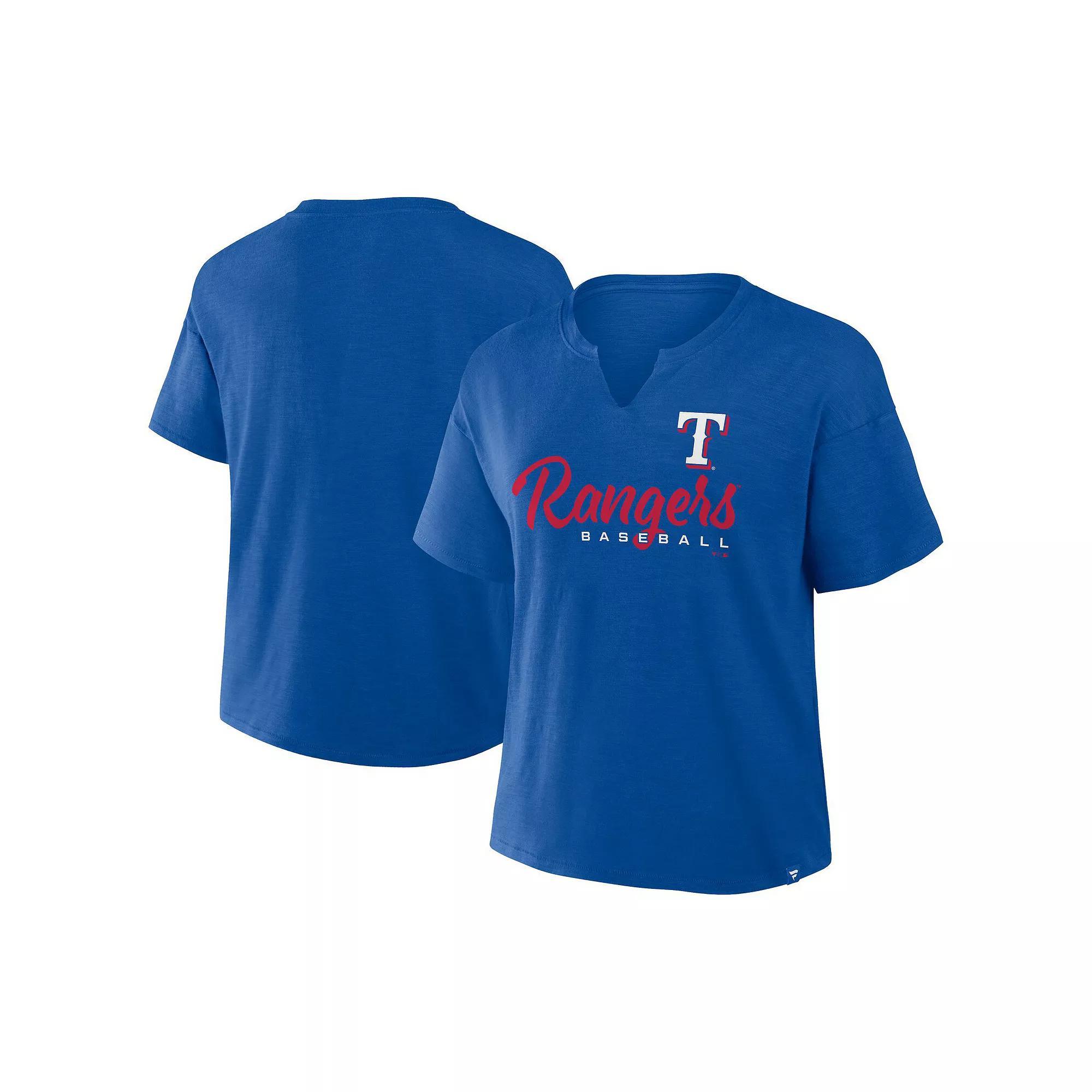 Women's Fanatics Navy Boston Red Sox Fan Fave Stadium Slub Boxy T-Shirt, Size: 2XL, Blue Product Image