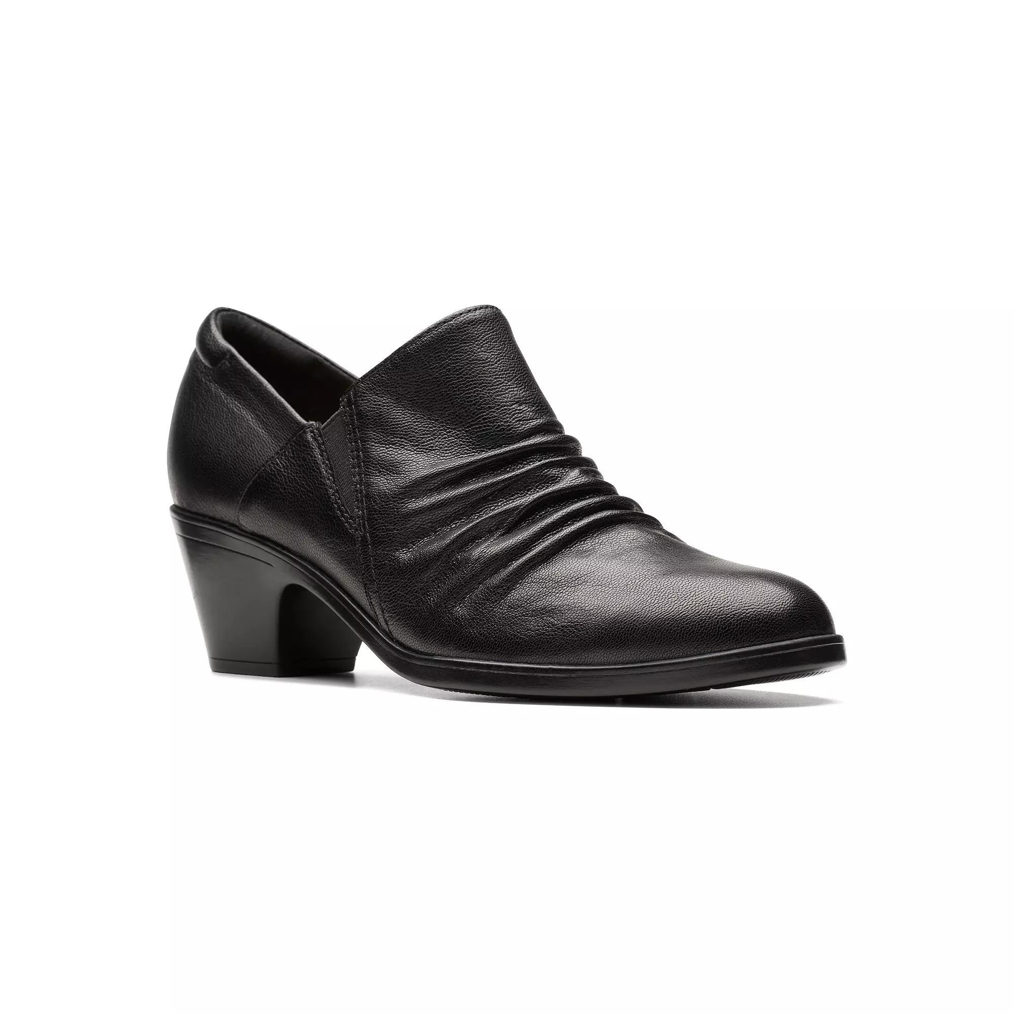 Clarks® Emily2 Cove Women's Leather Pumps, Size: 11 Wide, Black Product Image