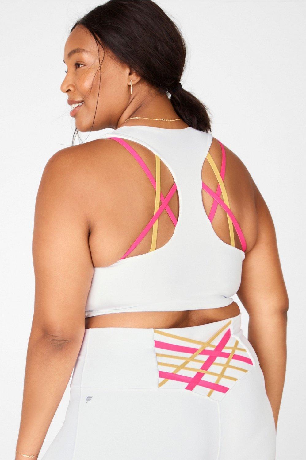 Fabletics Kessler High Impact Sports Bra Womens white plus Size 4X Product Image