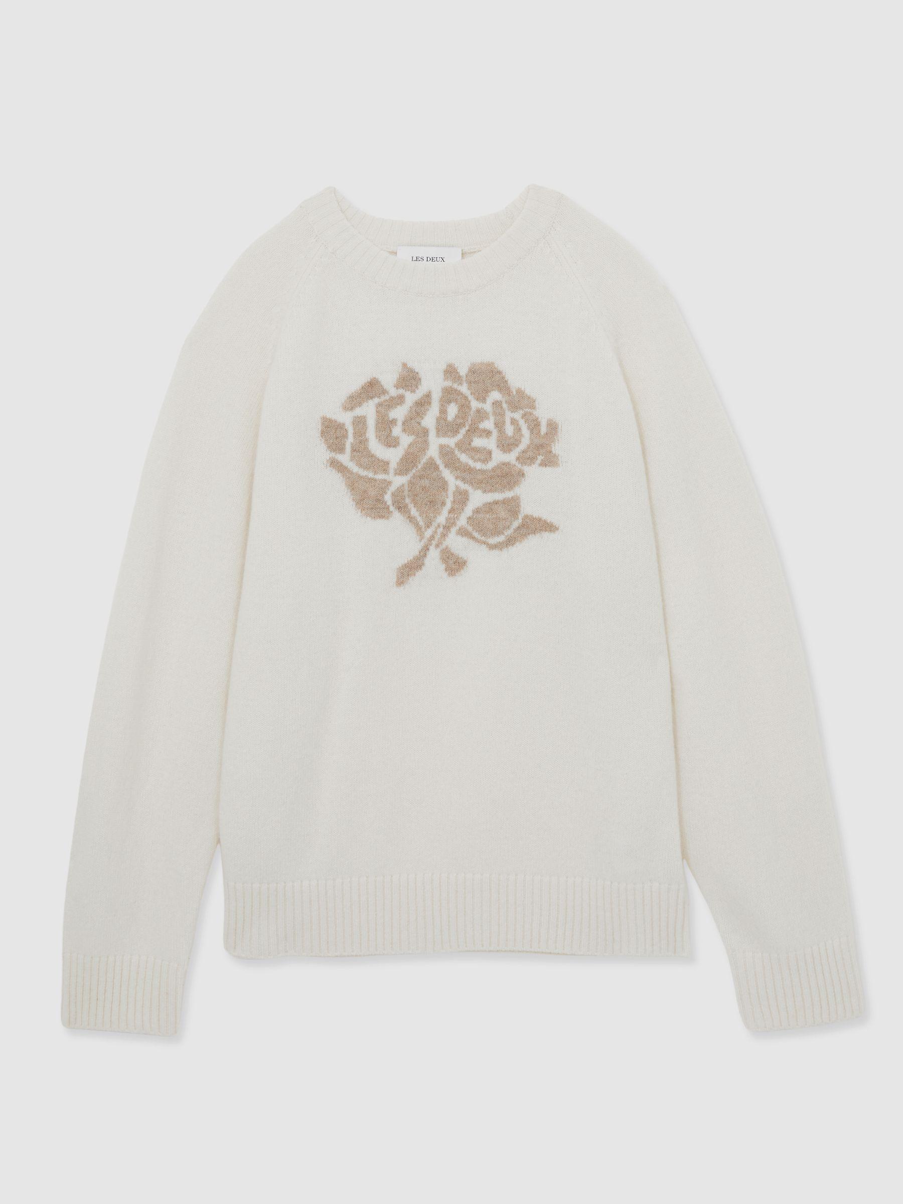 Les Deux Rose-Jacquard Jumper in Sand/Ivory Product Image