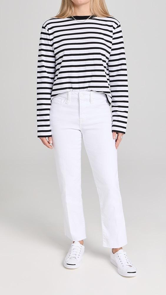 Good American Good Petite Straight Raw Hem Jeans | Shopbop Product Image